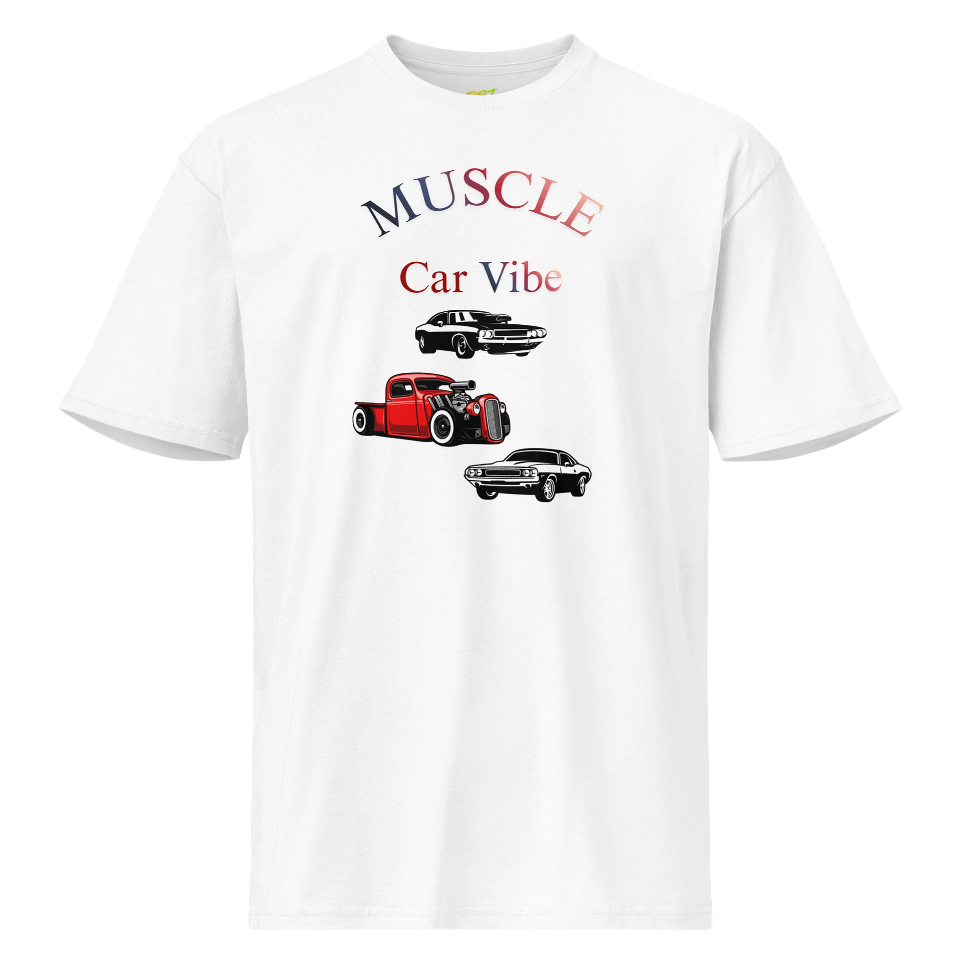 Cool Muscle Car Vibe White Tee product image (1)