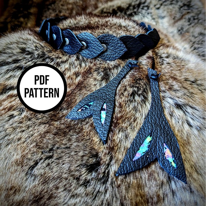 Dragon Scale Leather Choker & Pendants: Cosplay PDF Pattern product image (1)
