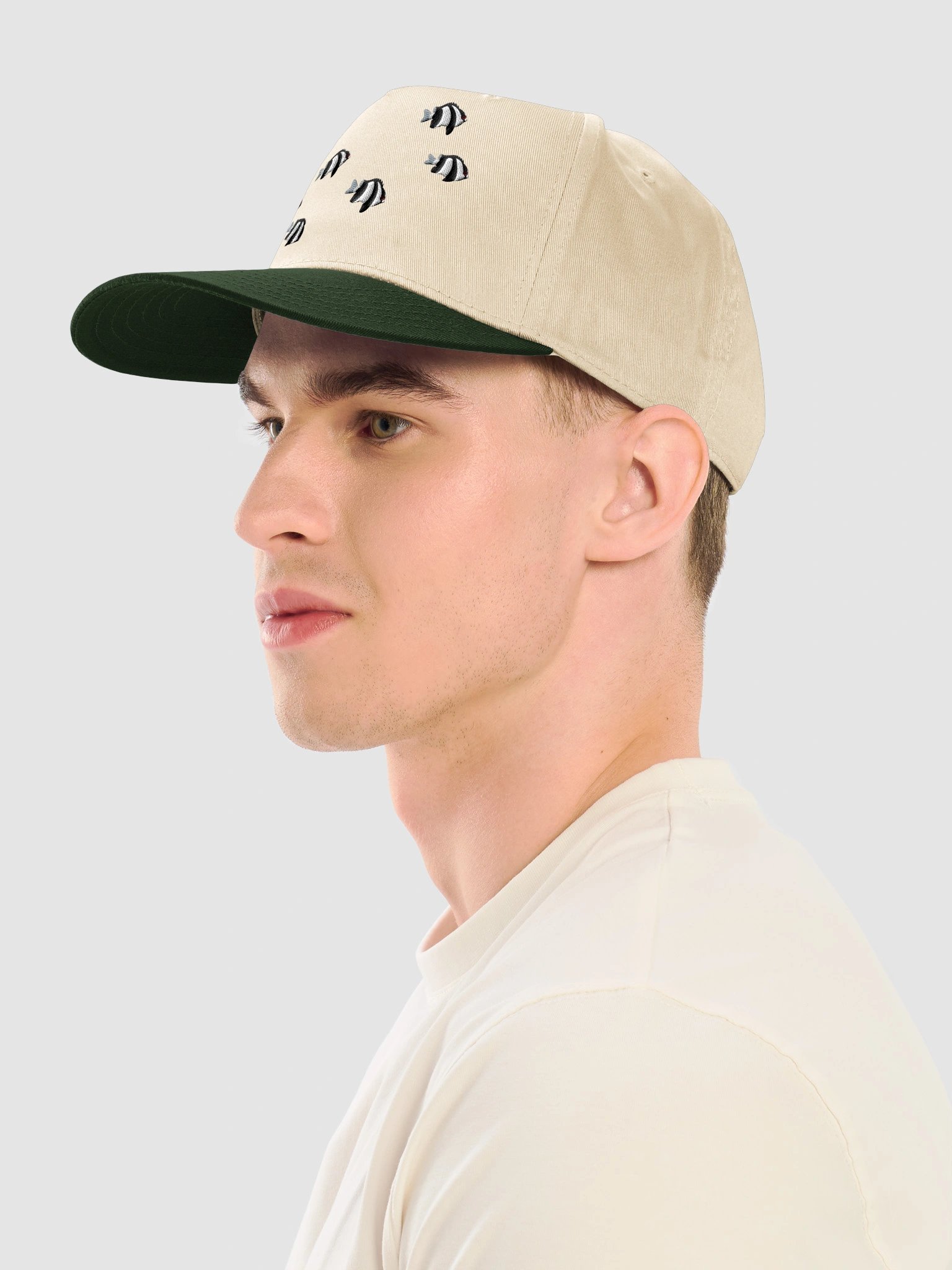 A School of Three-Stripe Damsels Embroidered Baseball Cap | Reef Fish Hat for Saltwater Aquarium Lovers product image (19)