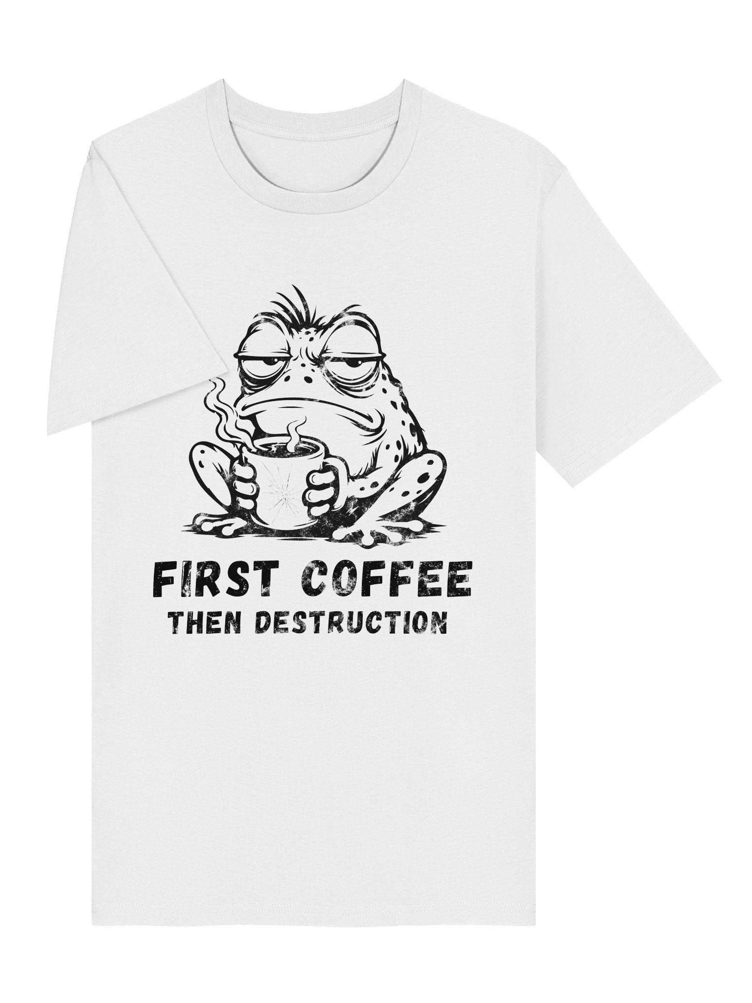 First Coffee Then Destruction Frog Tee product image (2)