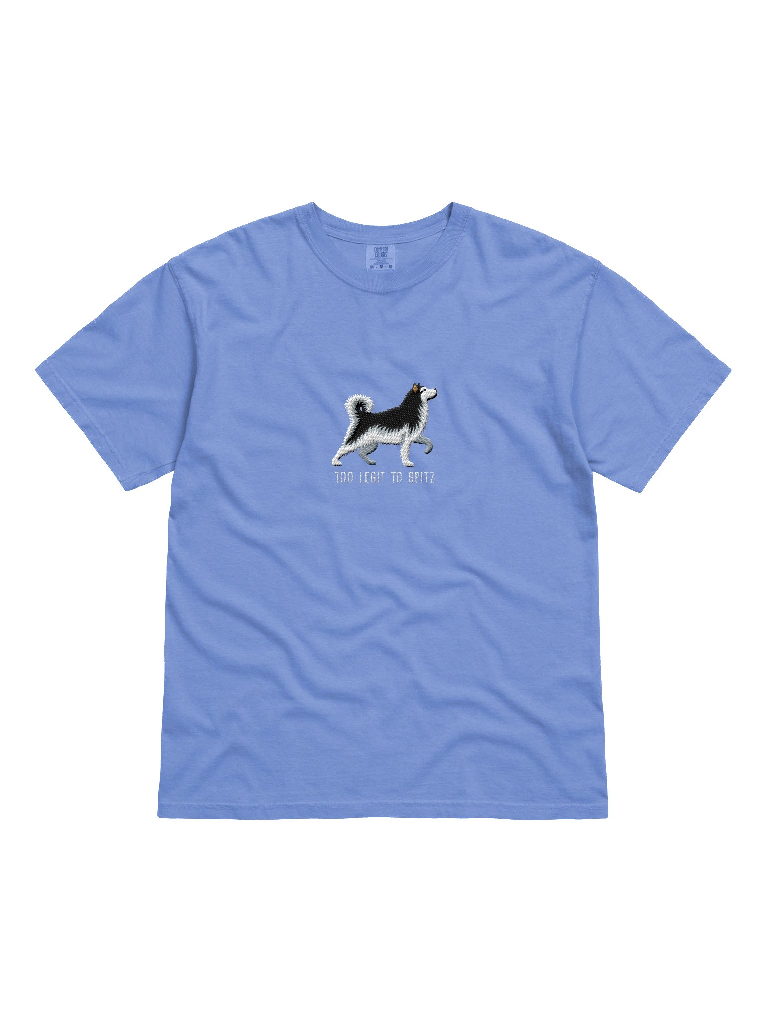 Too Legit to Spitz T-Shirt(Embroidered) of an Alaskan Malamute(Black & White) product image (4)