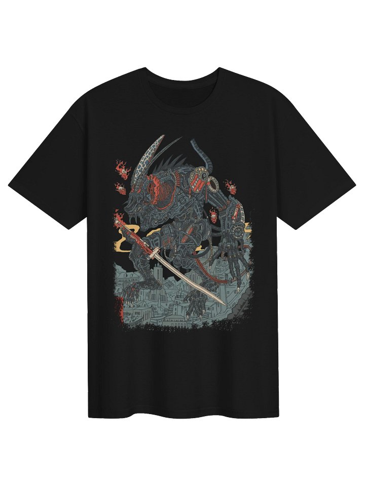 Mecha Demon Over City T-Shirt product image (1)