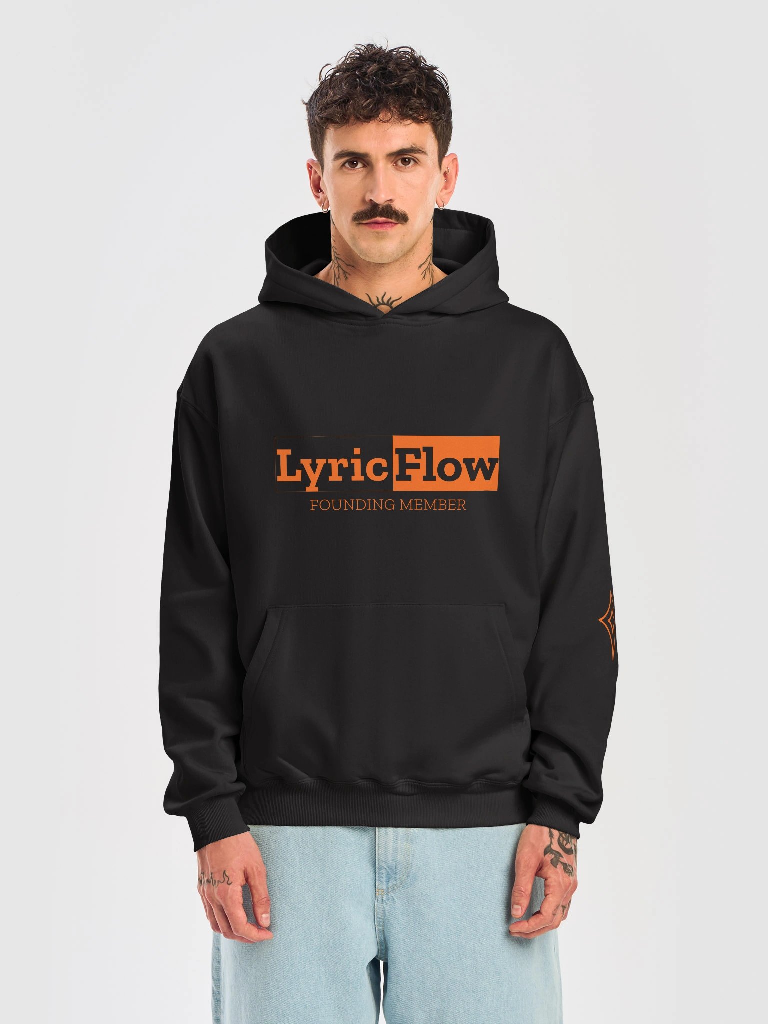 Founding Member Hoodie | Black & Orange product image (5)