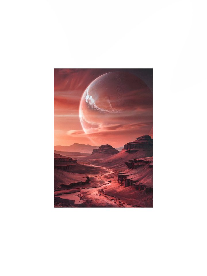 Red Planet - MARS- Landscape Poster – Photorealistic Sci-Fi Cosmic Wall Art product image (2)