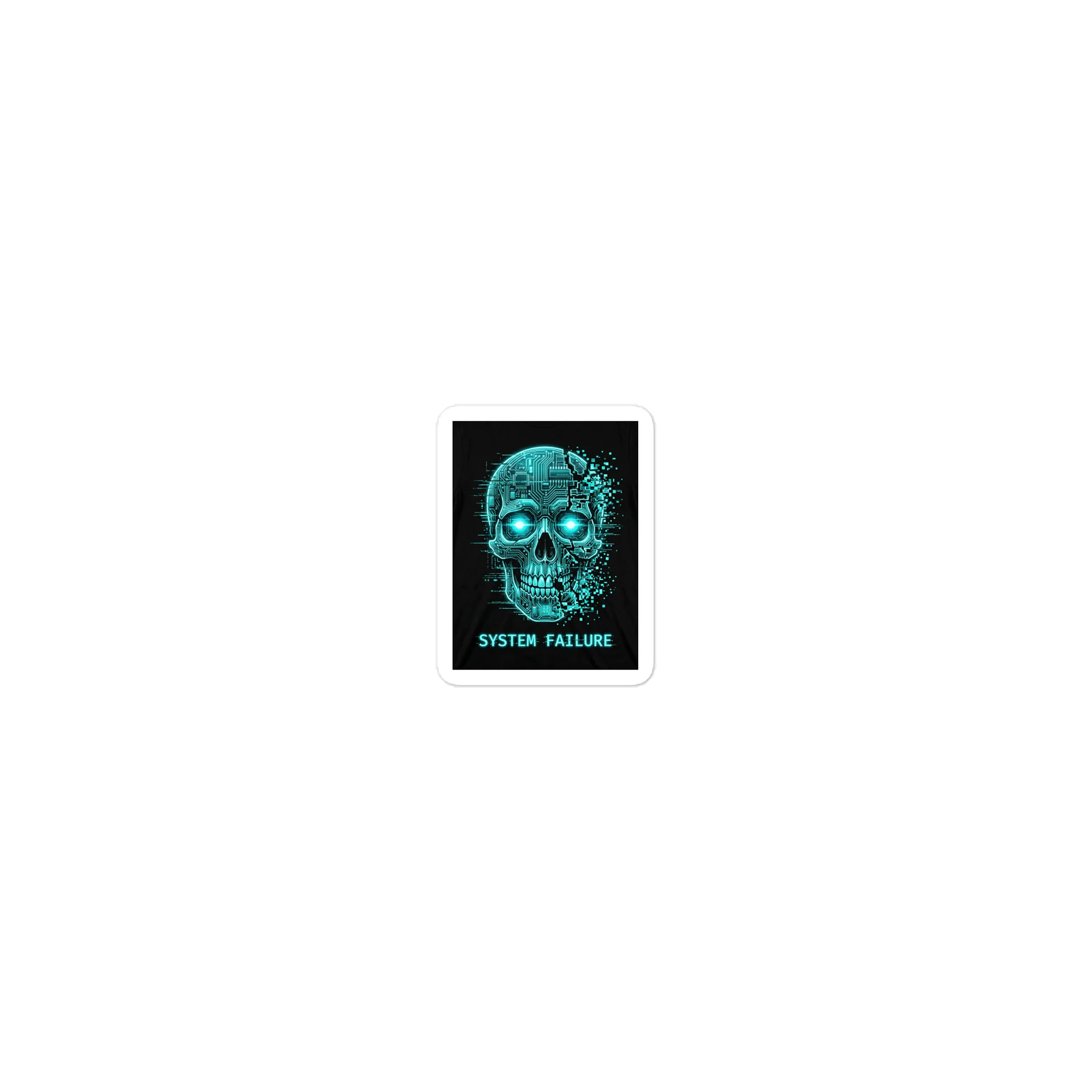 Neon Circuit Skull Stickers product image (1)