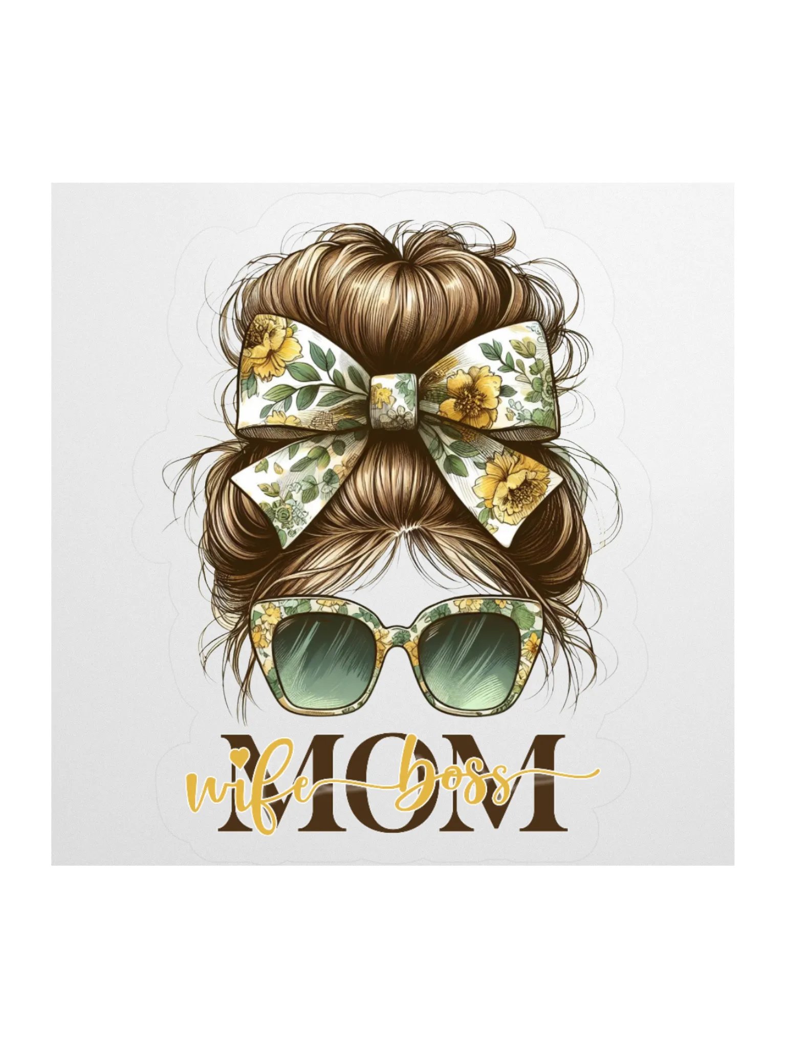 Floral Boss Mom Wife Boss Sticker product image (3)