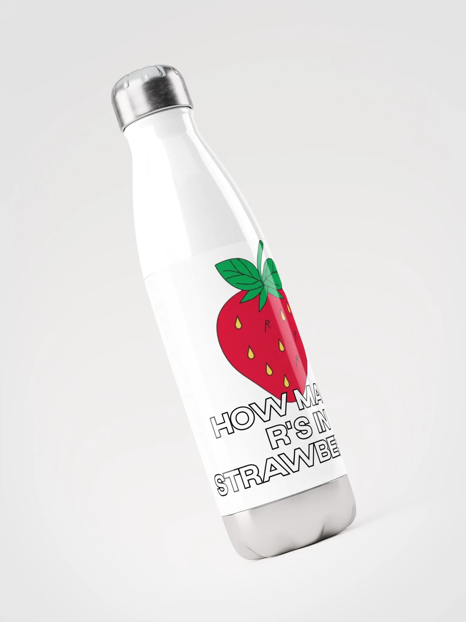 How Many R's in Strawberry? Water Bottle product image (3)