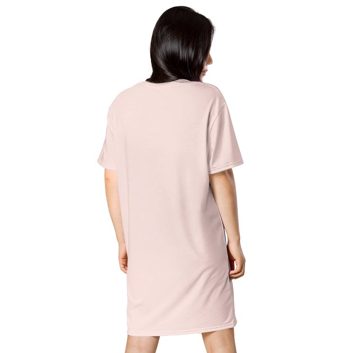 Misty Rose Oversized T-Shirt Dress | Stretchy Fabric | Casual or Formal Style | Sizes 2XS-6XL | Exclusive Design product image (2)