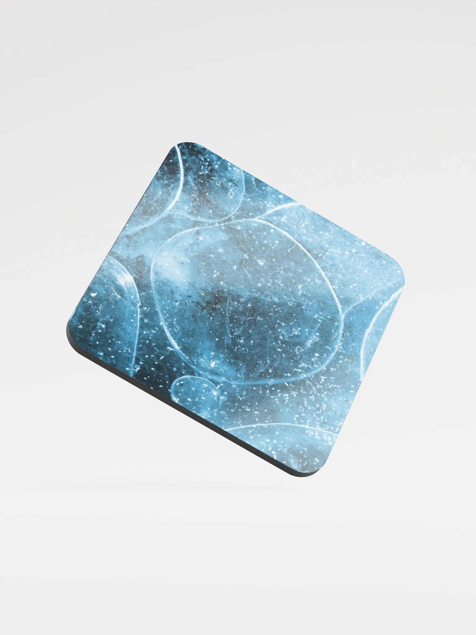 Glossed Cork Coaster - Blue Bubbles product image (1)