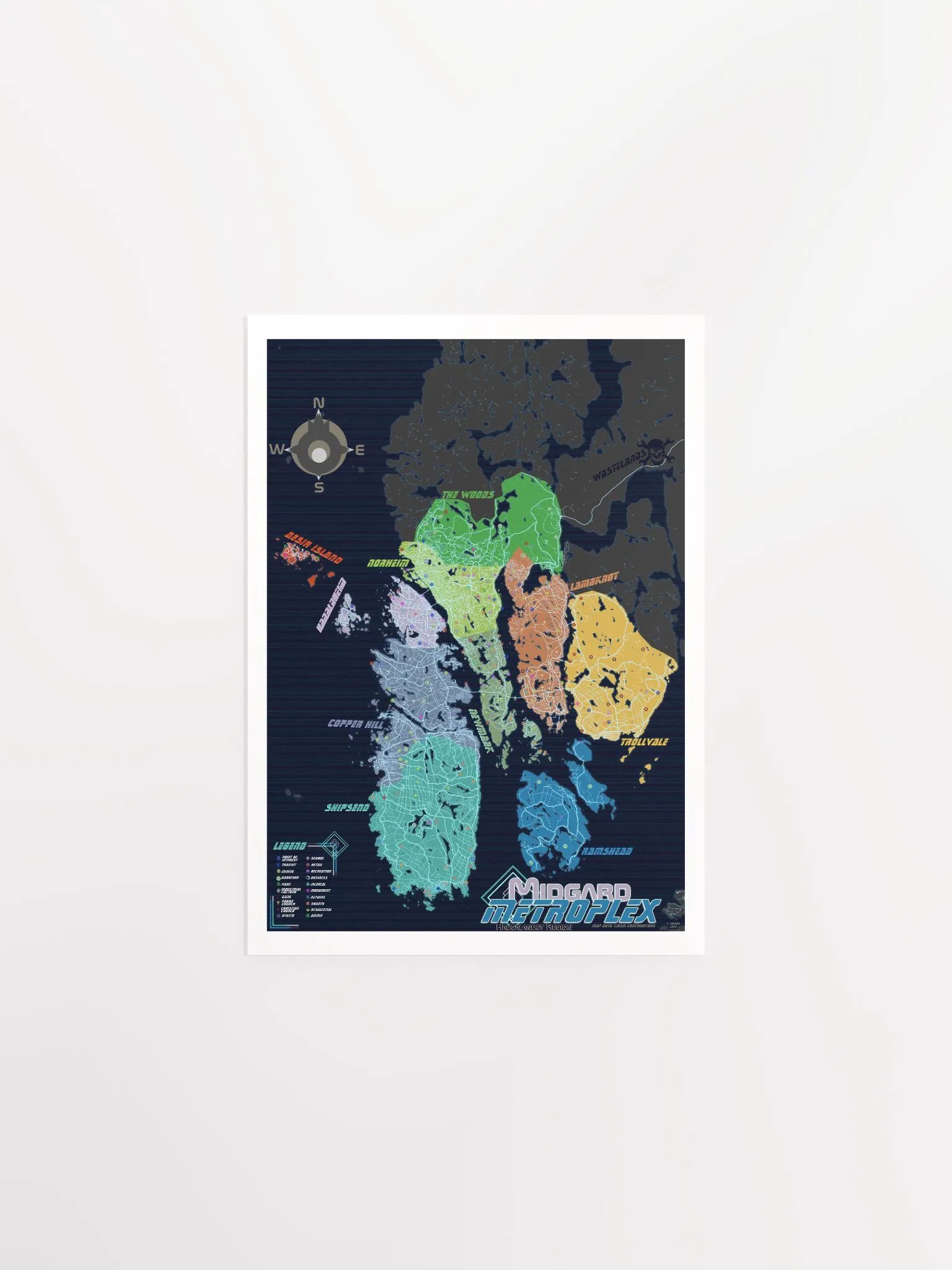 The Midgard Metroplex: Cyberpunk Norway Megacity Metropolis Map product image (2)
