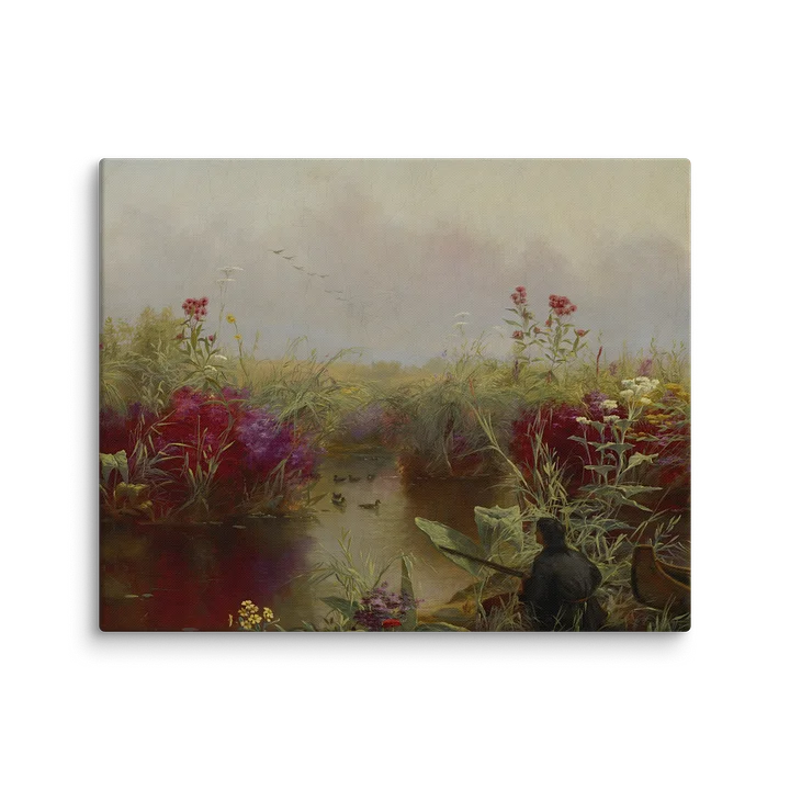 Antique Duck Hunting Landscape Canvas Print product image (1)