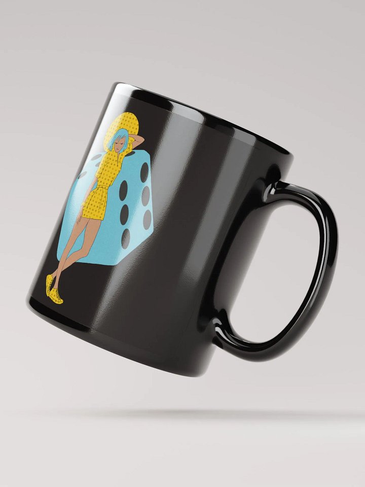 Dice Girl - Black Glossy Mug product image (2)