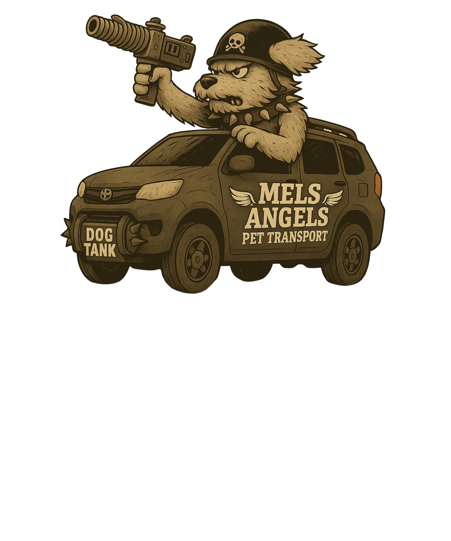 Mel’s Angels “Dog Tank” T-Shirt – Bella+Canvas Unisex Graphic Tee, Military-Style Rebel Dog Apparel product image (8)