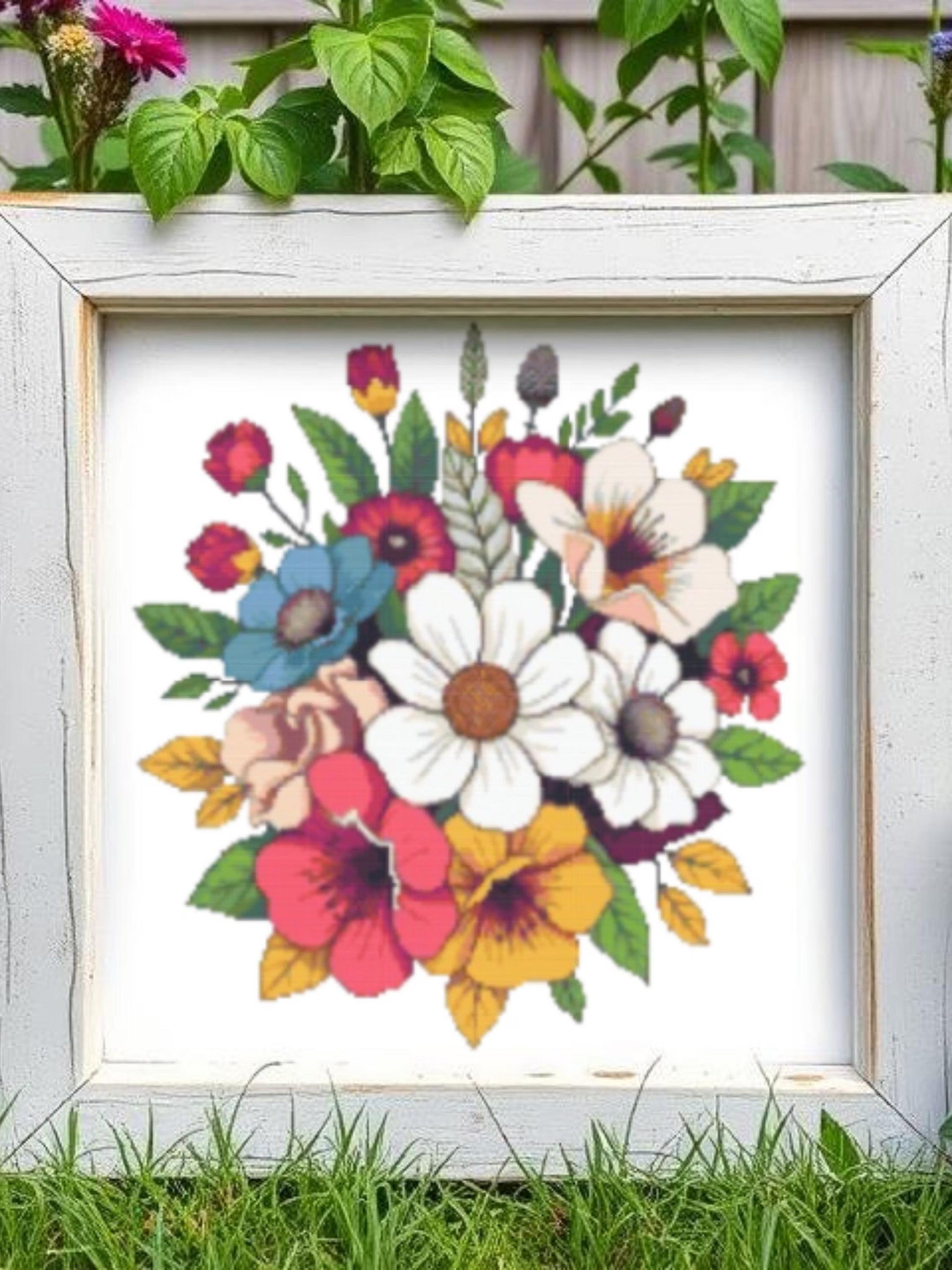Summer Bouquet Cross Stitch Pattern product image (5)