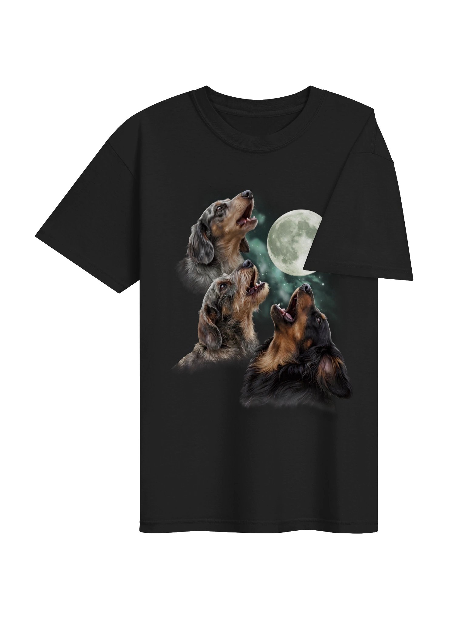 Three Dachshunds Moon Tee product image (4)