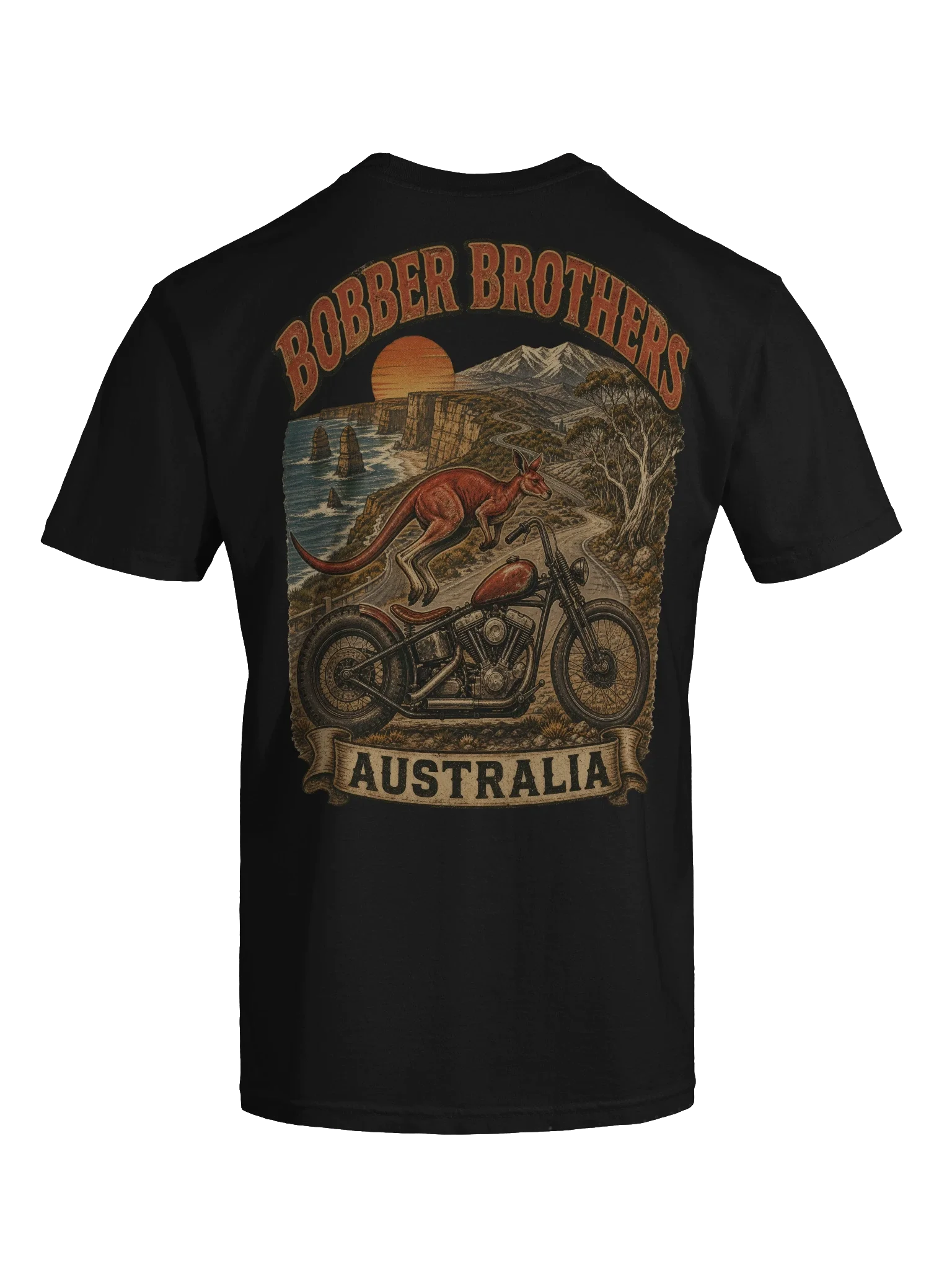 Australia motorcycle t-shirt design by Bobber Brothers