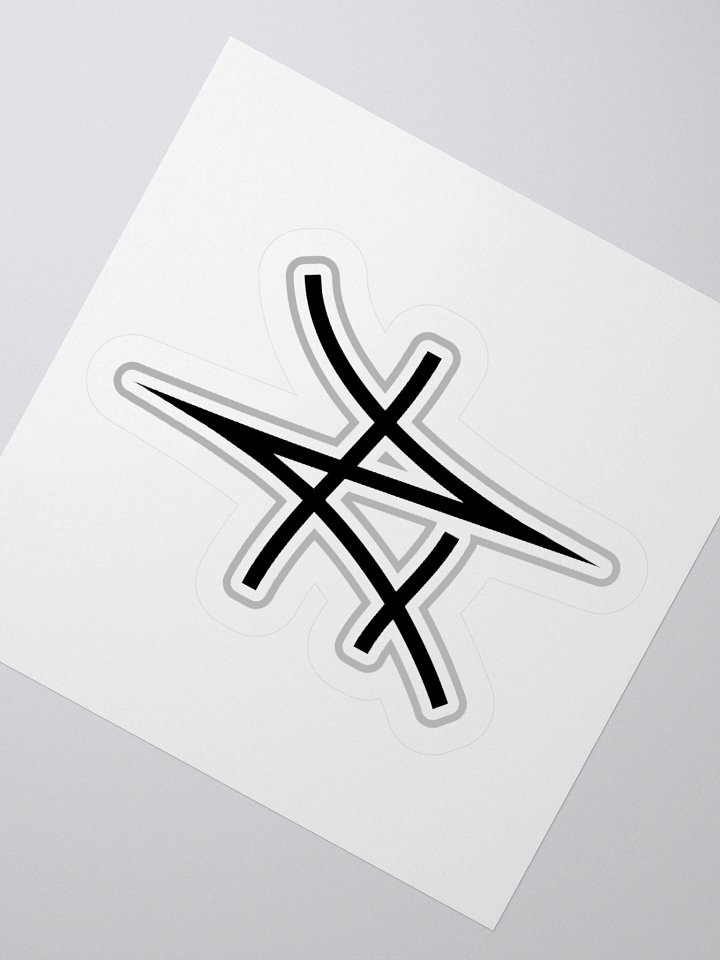 RH Black/Grey Logo Kiss Cut Sticker product image (2)
