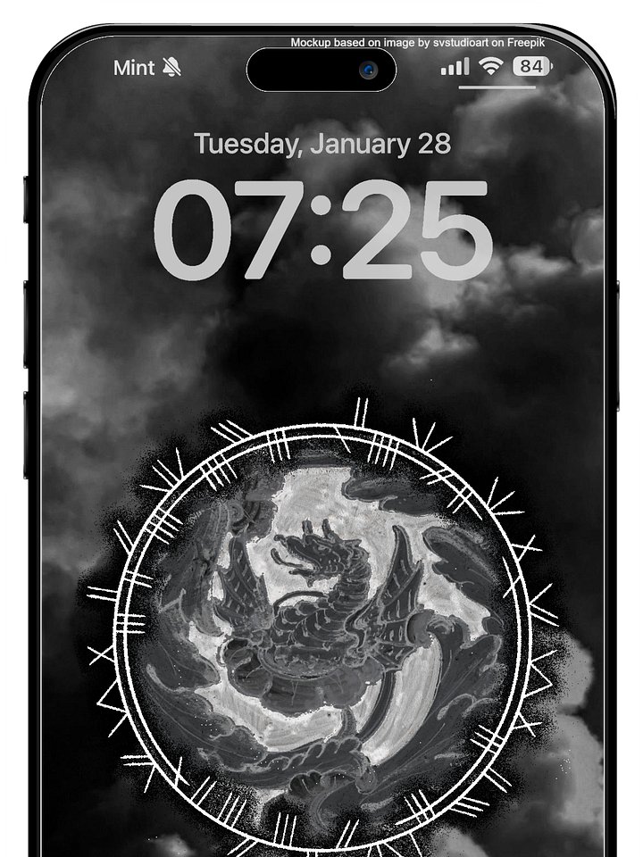 Black Dragon Phone Wallpaper product image (2)