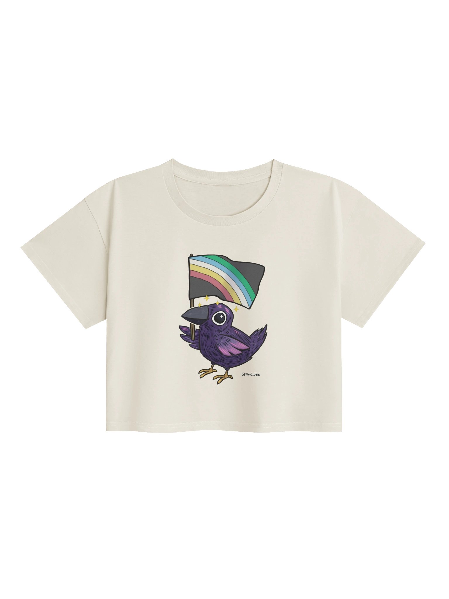 crop top : crow pride - disability product image (1)