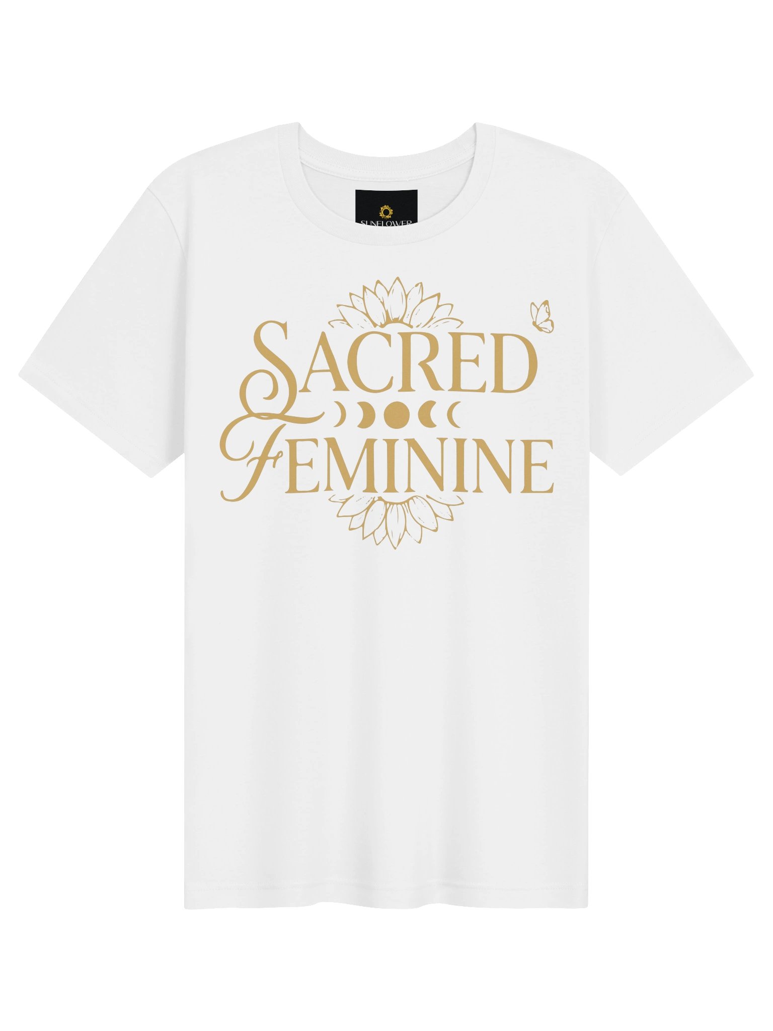 Sacred Feminine White Women’s T-Shirt | Sunflower Dream Creation product image (1)
