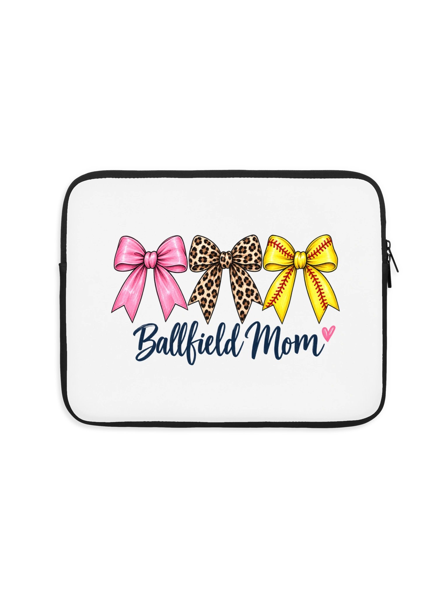 Ballfield Mom Bow Laptop sleeve product image (1)