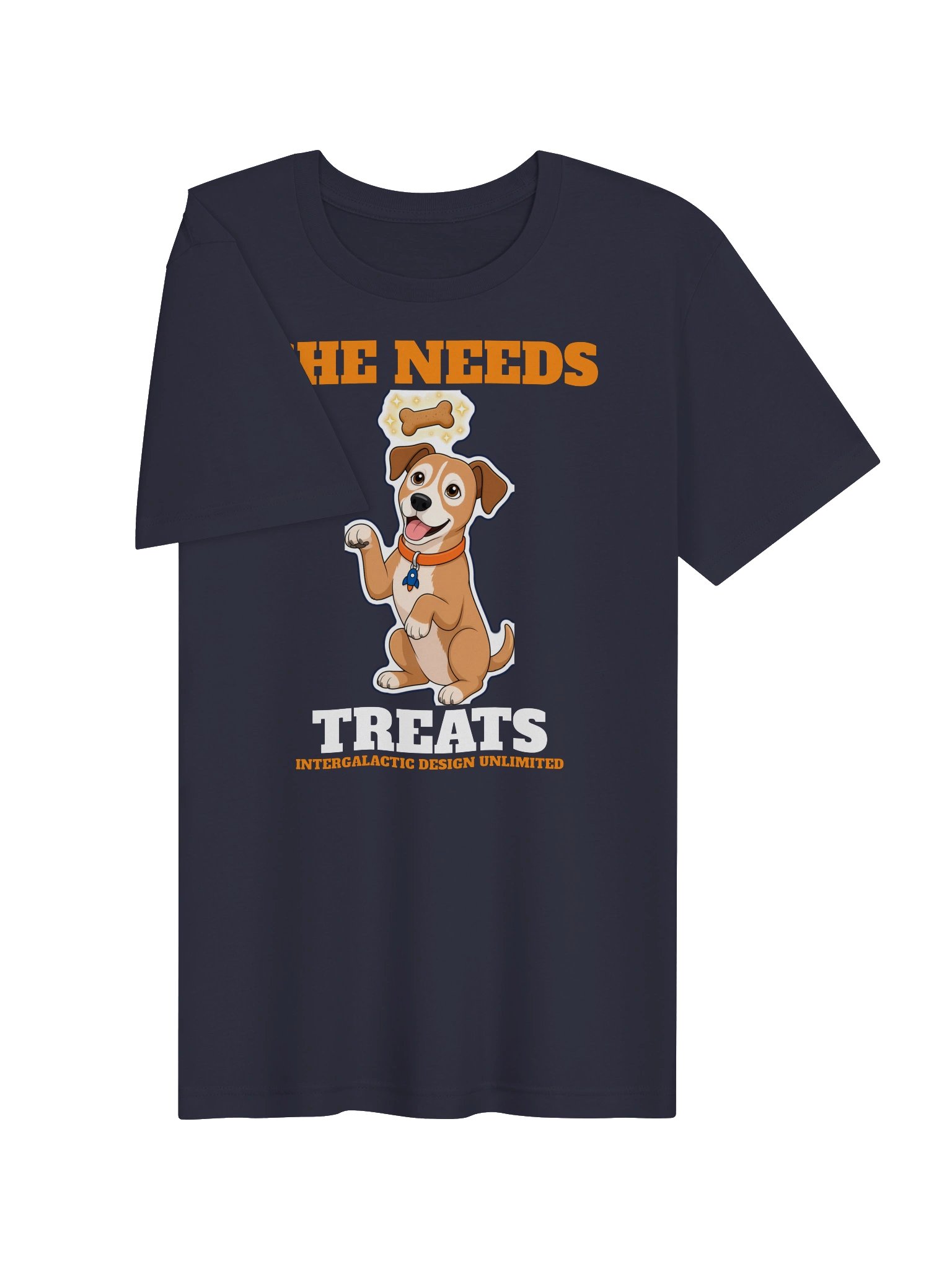 Lucy: She Needs Treats Dog Tee (Navy) product image (3)