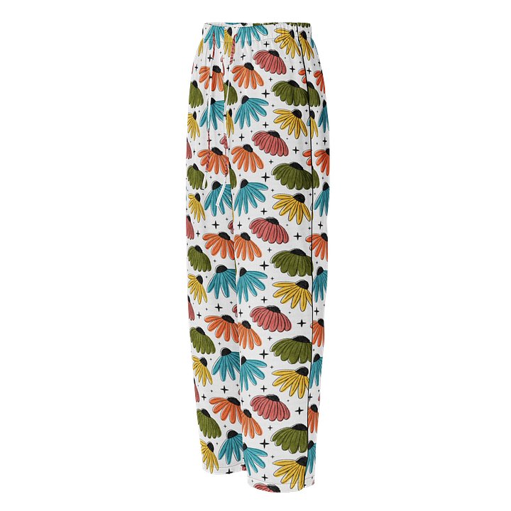 Retro Halftone Coneflowers Ladies Pajama Pants product image (1)