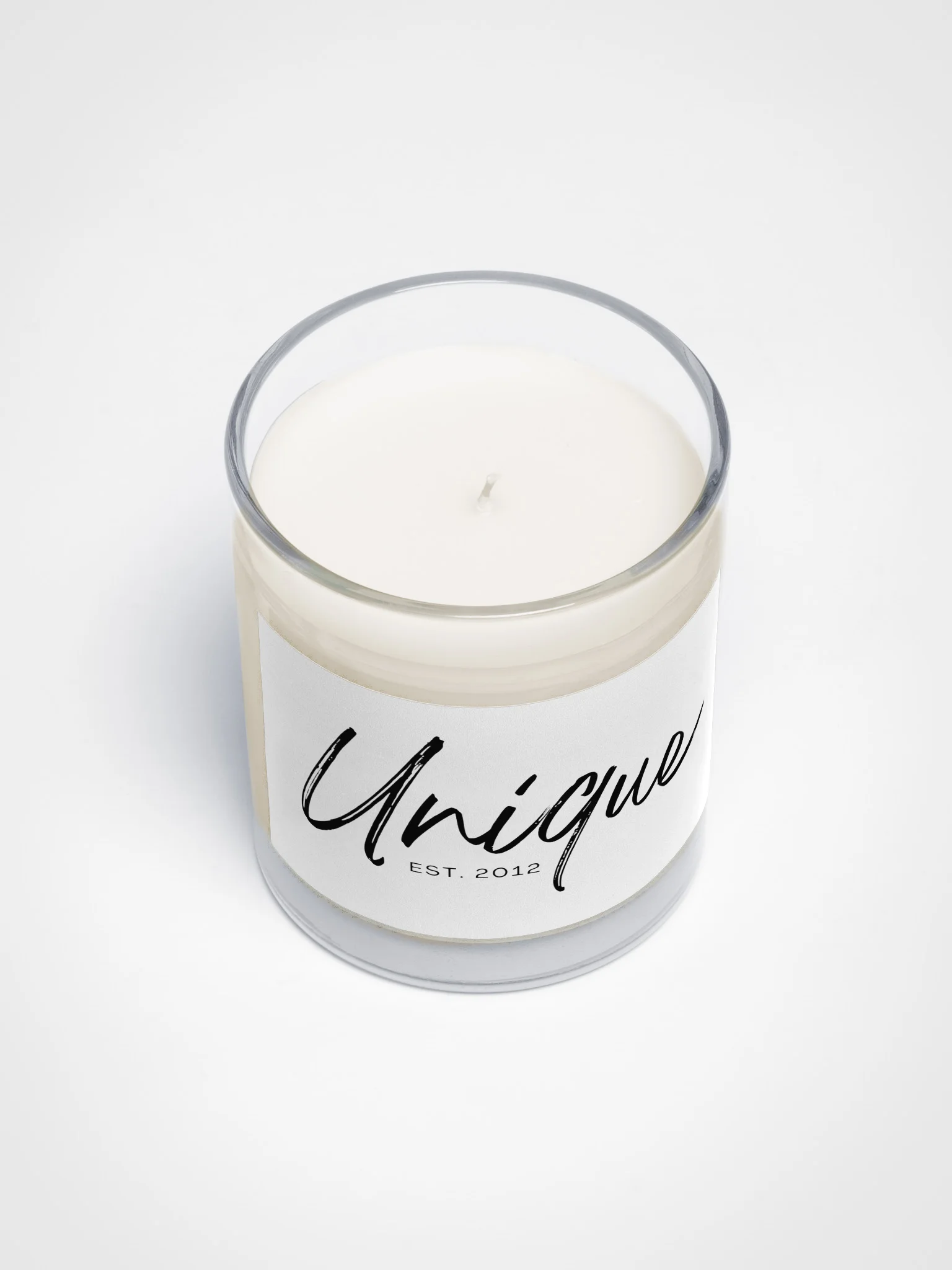 UNIQUE Soy Wax Candle Clear Glass Jar product image (3)