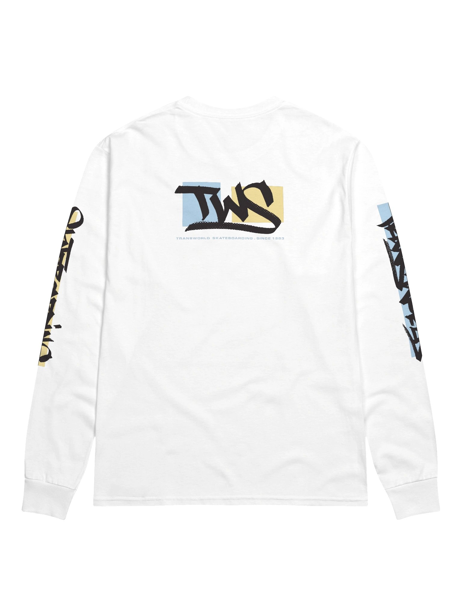 Eli Morgan Gesner Handstyle Longsleeve White T-Shirt product image (3)