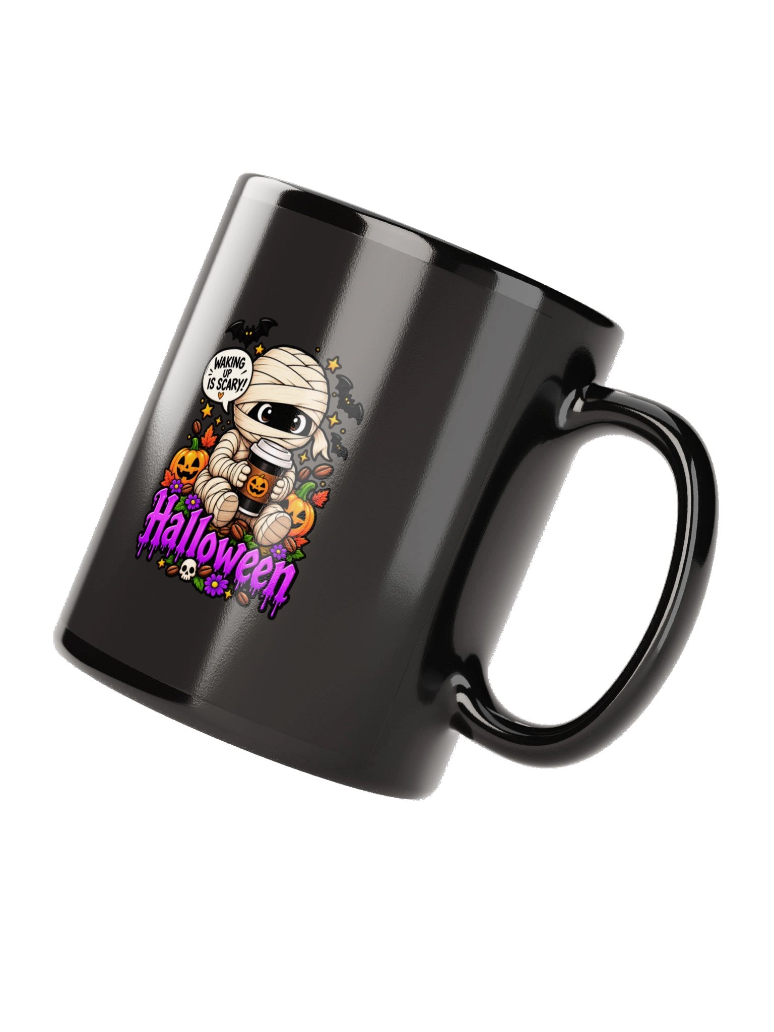 Halloween Mummy Coffee Mug – Waking Up Is Scary product image (4)
