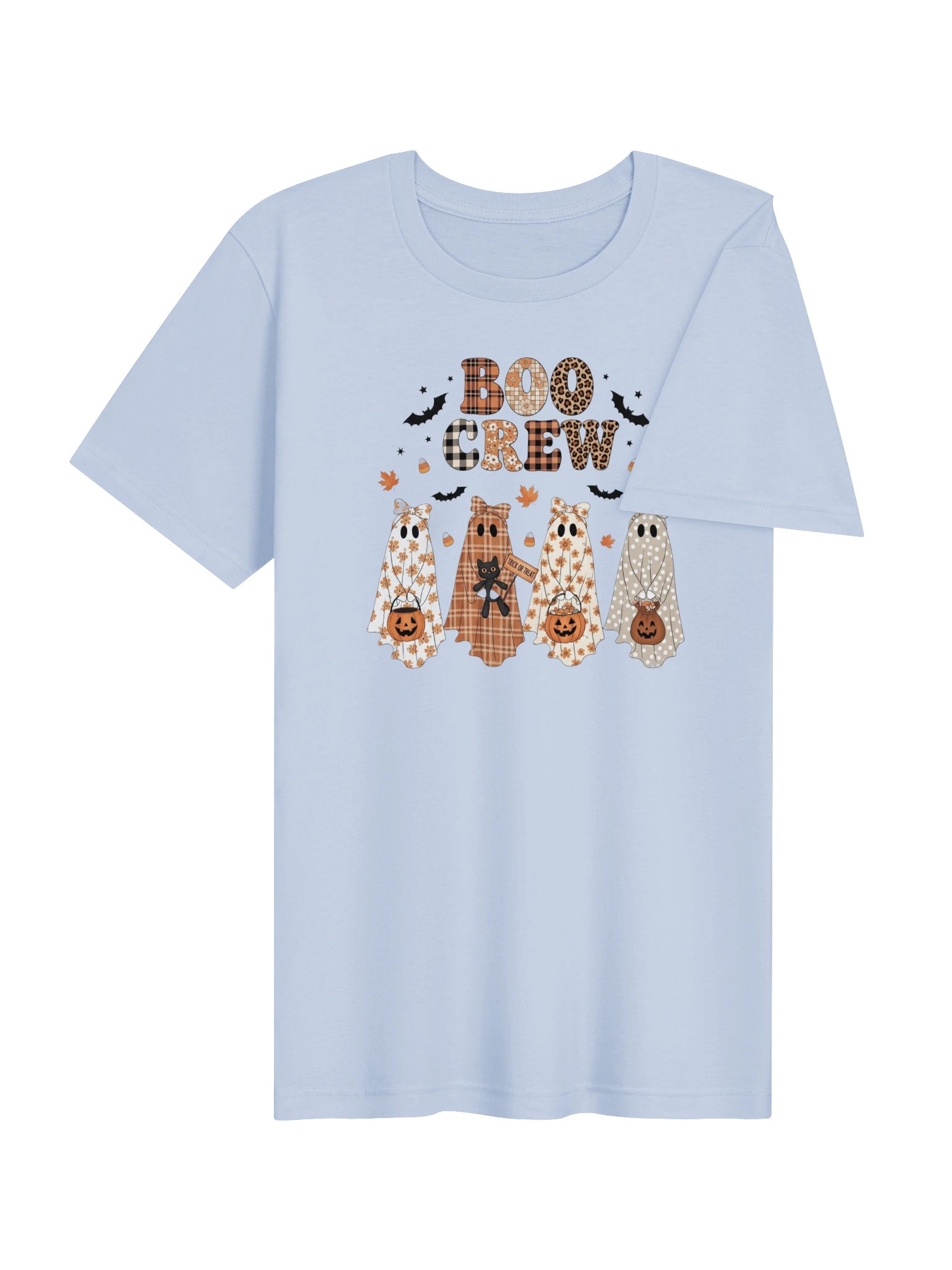 BOO Crew Halloween Ghosts T-Shirt | Cute Fall Ghosts Trick or Treat Graphic Tee product image (23)