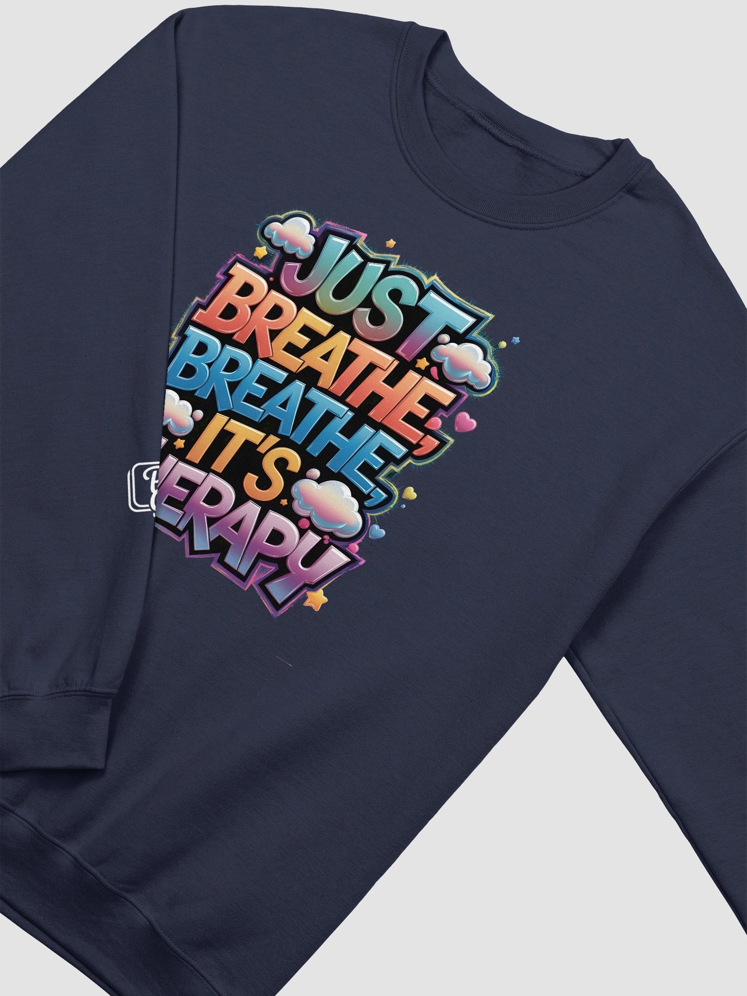 Just Breathe, breathe, it's therapy Crewneck Sweatshirt product image (3)