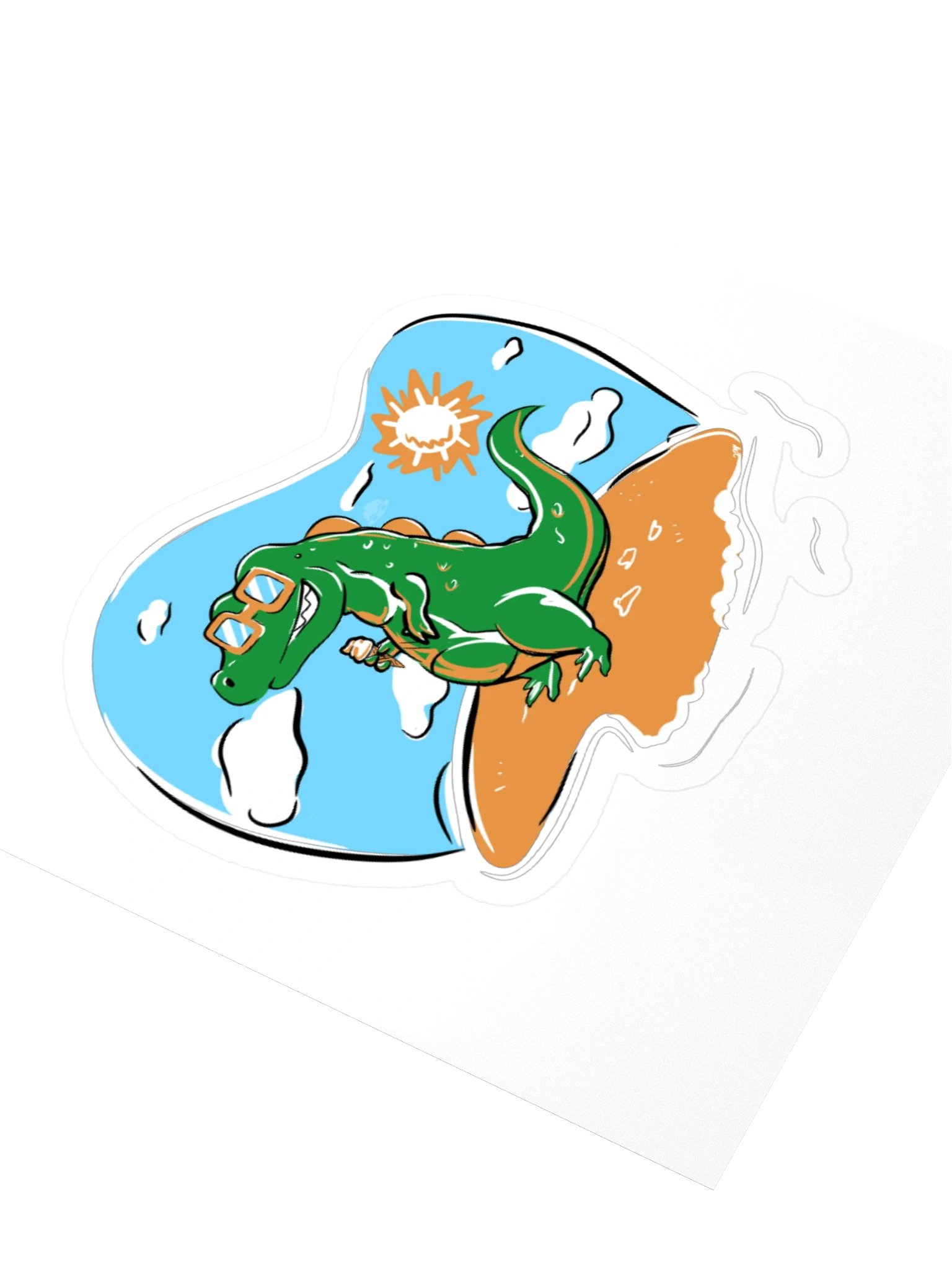 Beach Vacation Dino Sticker product image (11)