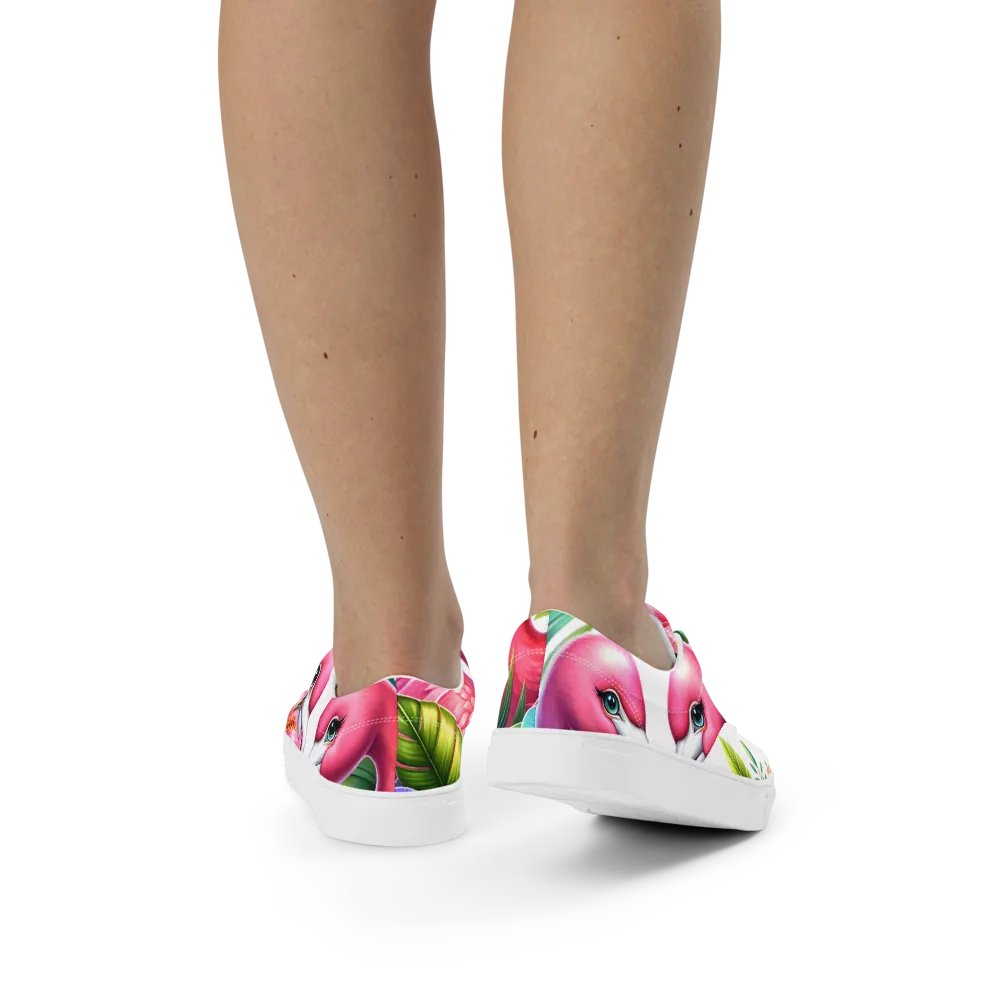 Tropical Flamingo Love Lace-Up Shoes product image (11)