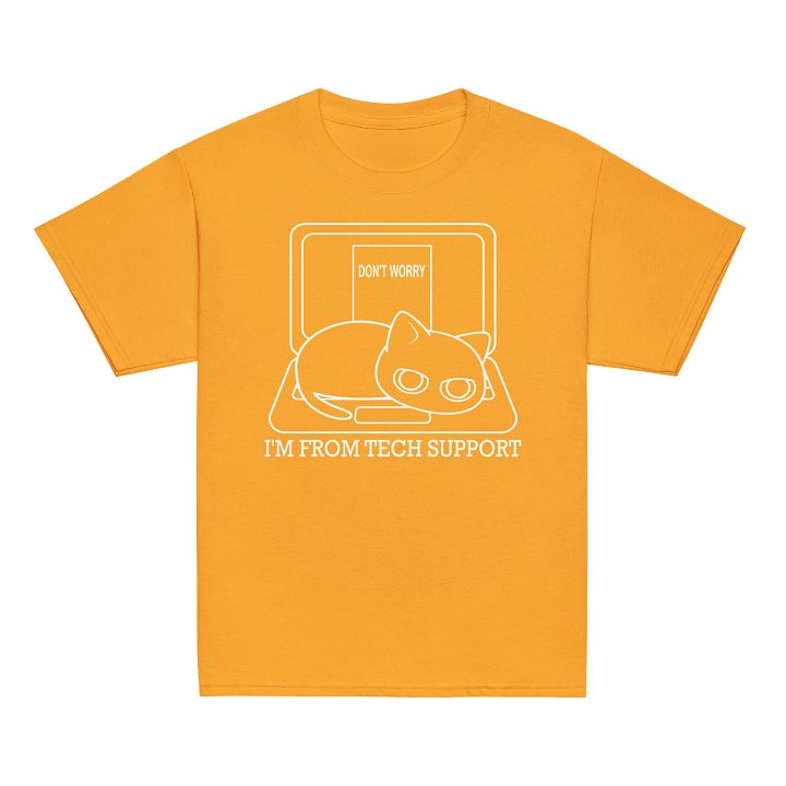 Cat on Laptop - Unisex Youth Heavyweight T-shirt product image (2)