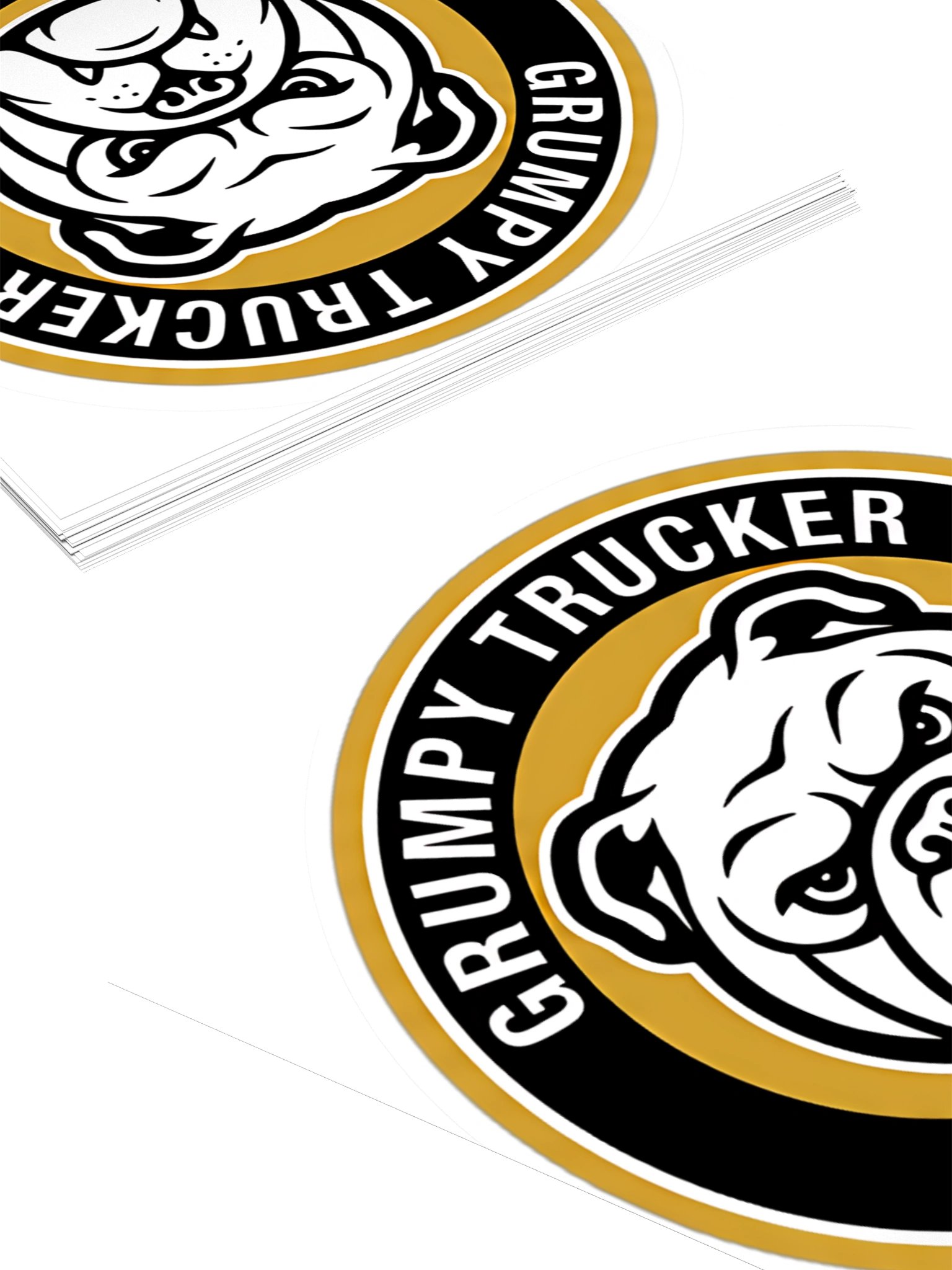 Grumpy Sticker 4"x4" Round product image (3)