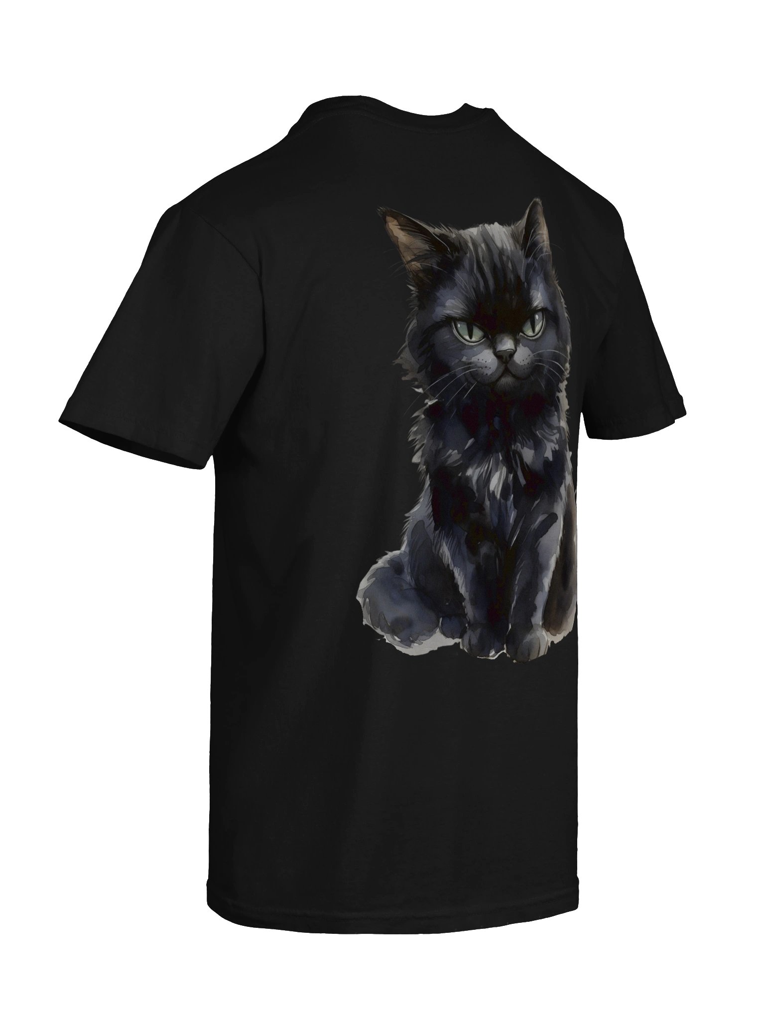 Enigmatic Feline Illustration T-Shirt product image (10)