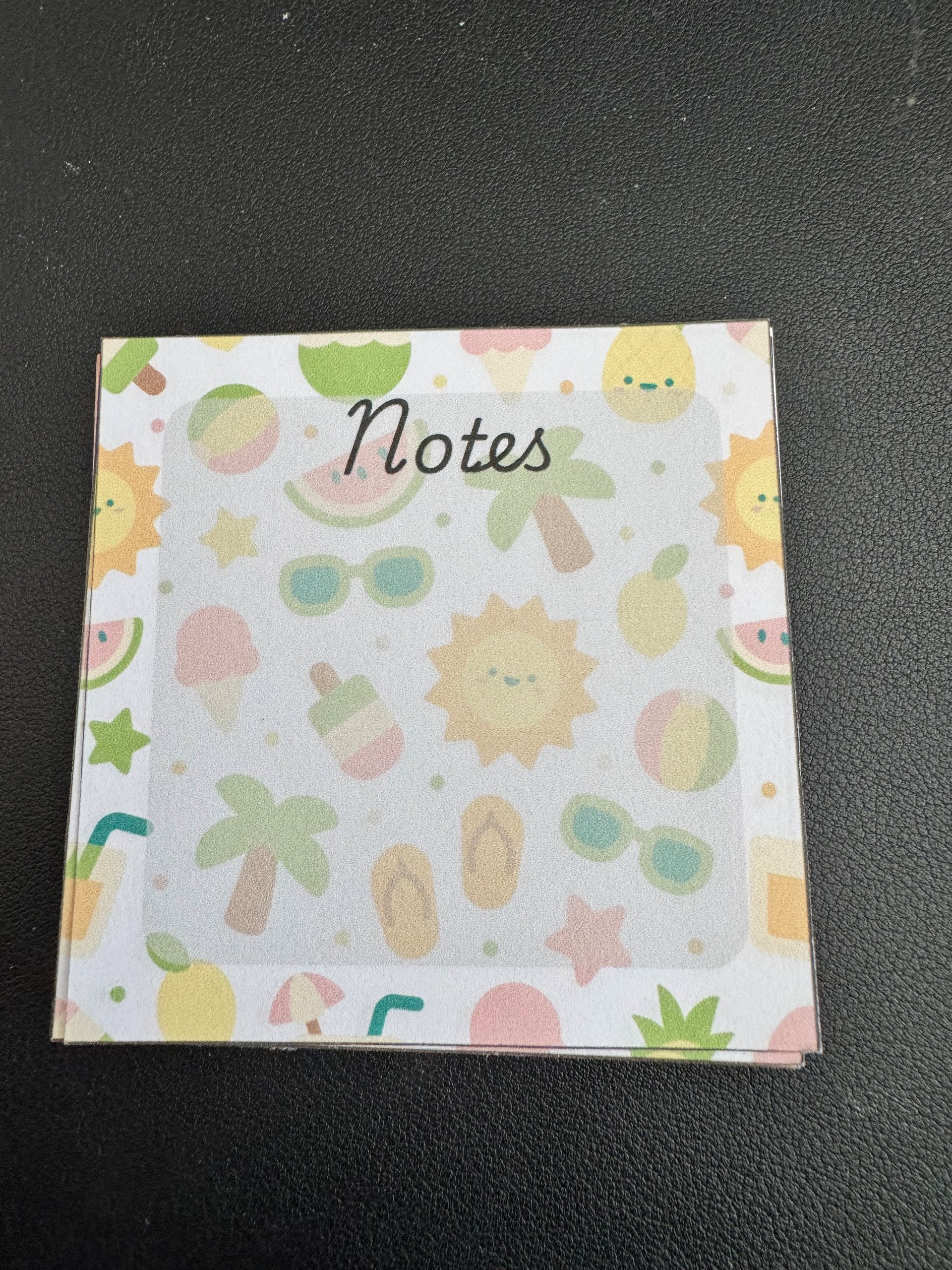 The "Notes" Square Summer Notepad product image (1)