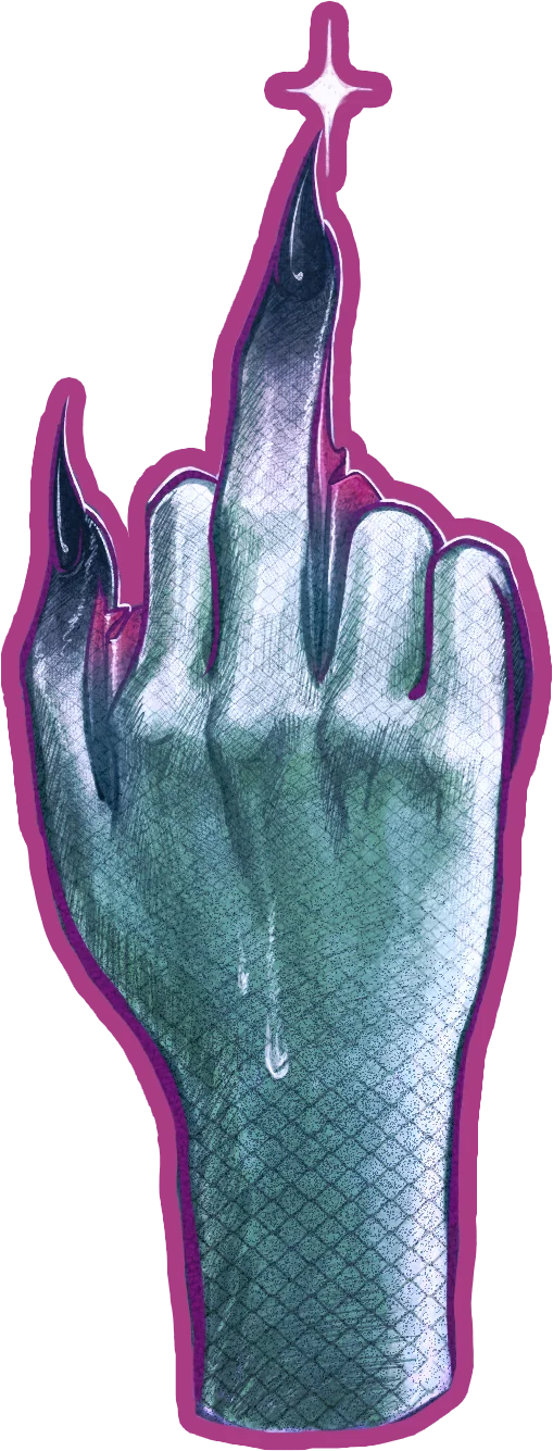 Mermaid Middle Finger Sticker product image (1)