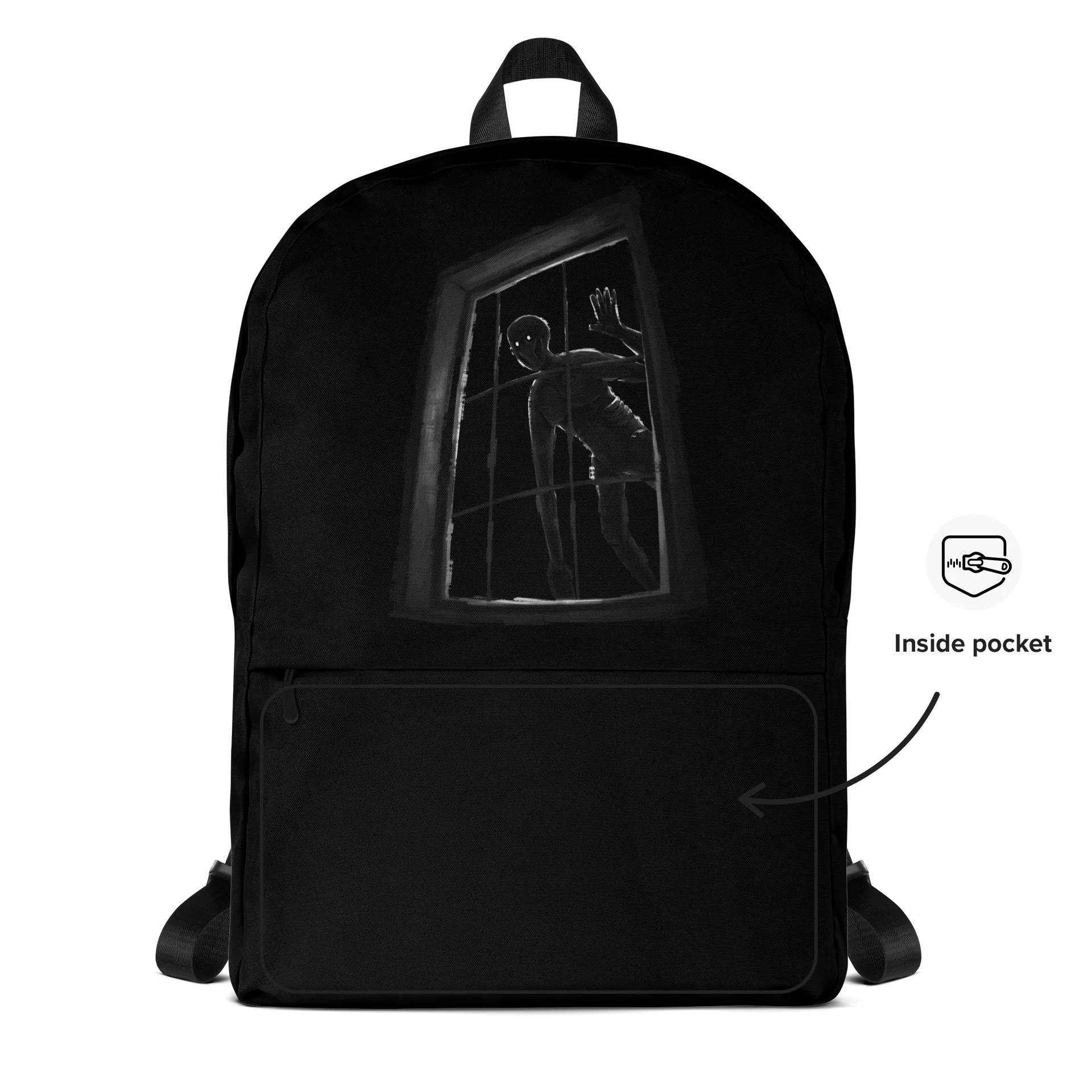 Greyscale Window Watcher Backpack product image (5)