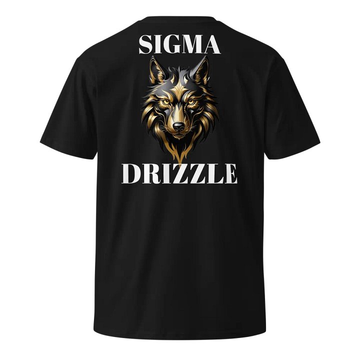 SIGMA DRIZZLE WOLF BLACK TEE (WHITE LETTERS) Unisex Premium T-Shirt product image (1)