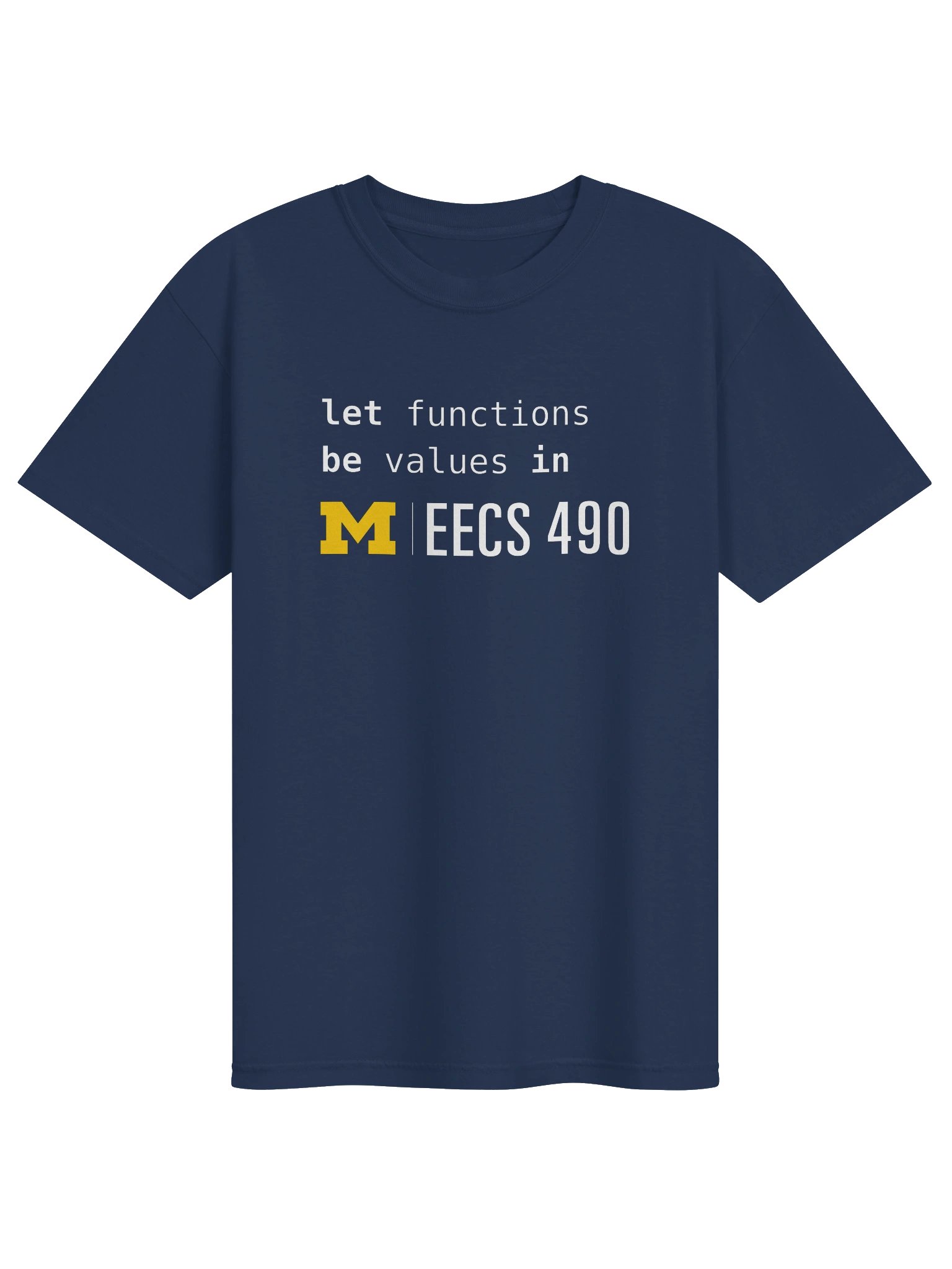 let functions be values in EECS 490 - heavyweight t-shirt product image (1)