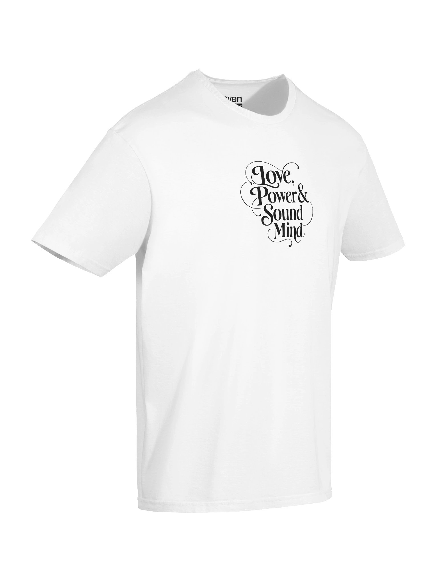 Love, Power & Sound Mind Unisex White Tee product image (6)