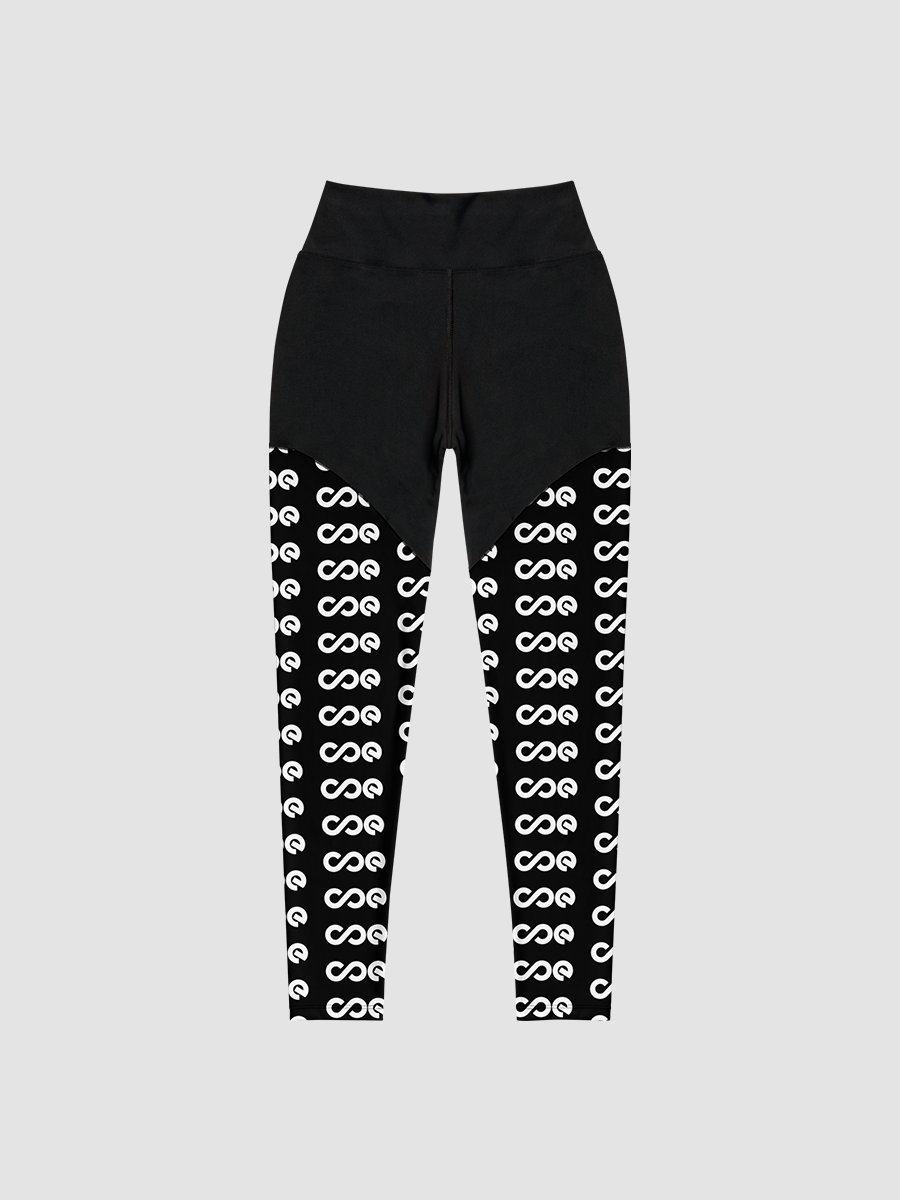 COE Premium Sports Leggings Black & White product image (1)