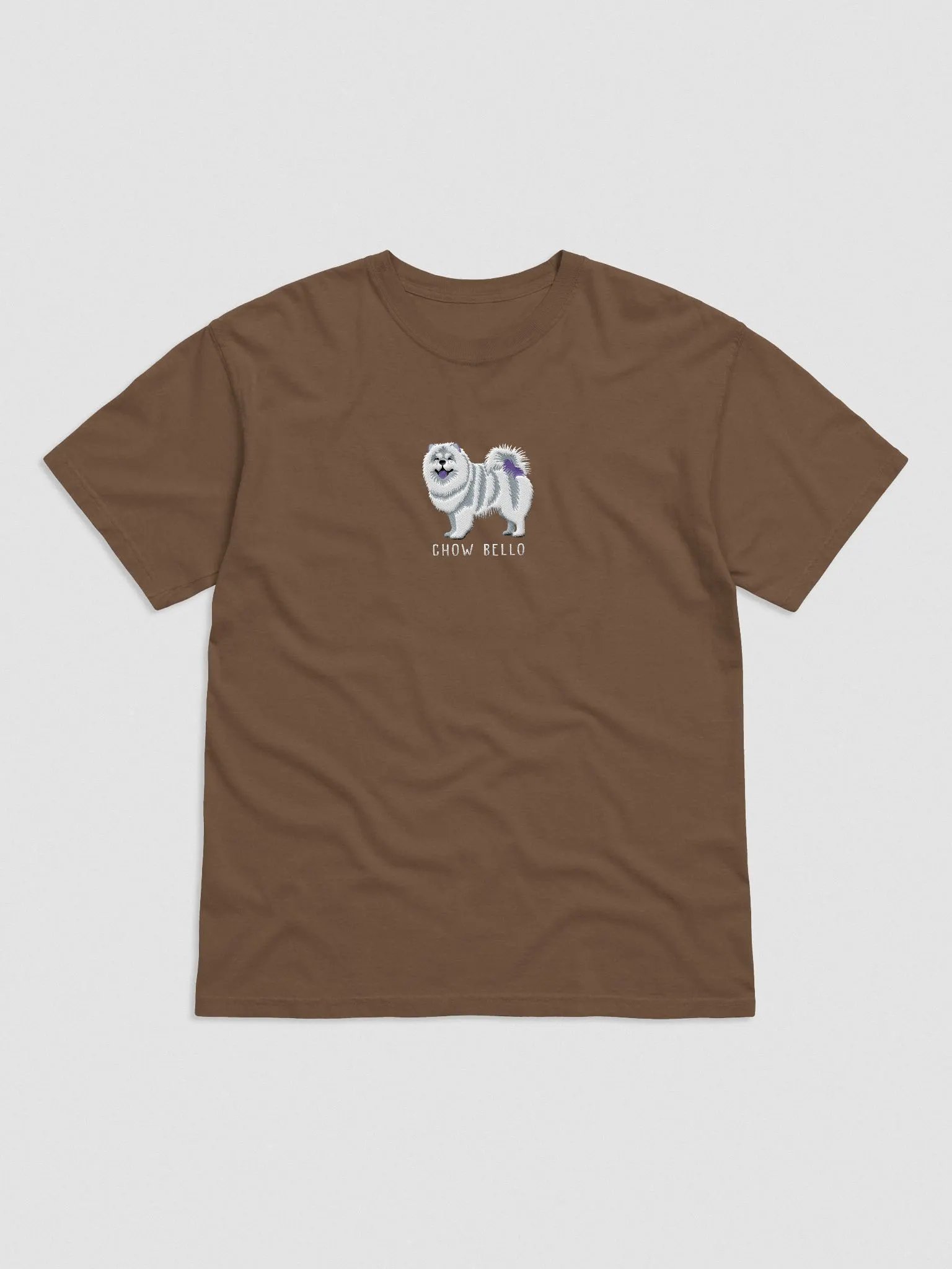 Chow Bello T-Shirt(Embroidered) of a Chow Chow(White) product image (4)