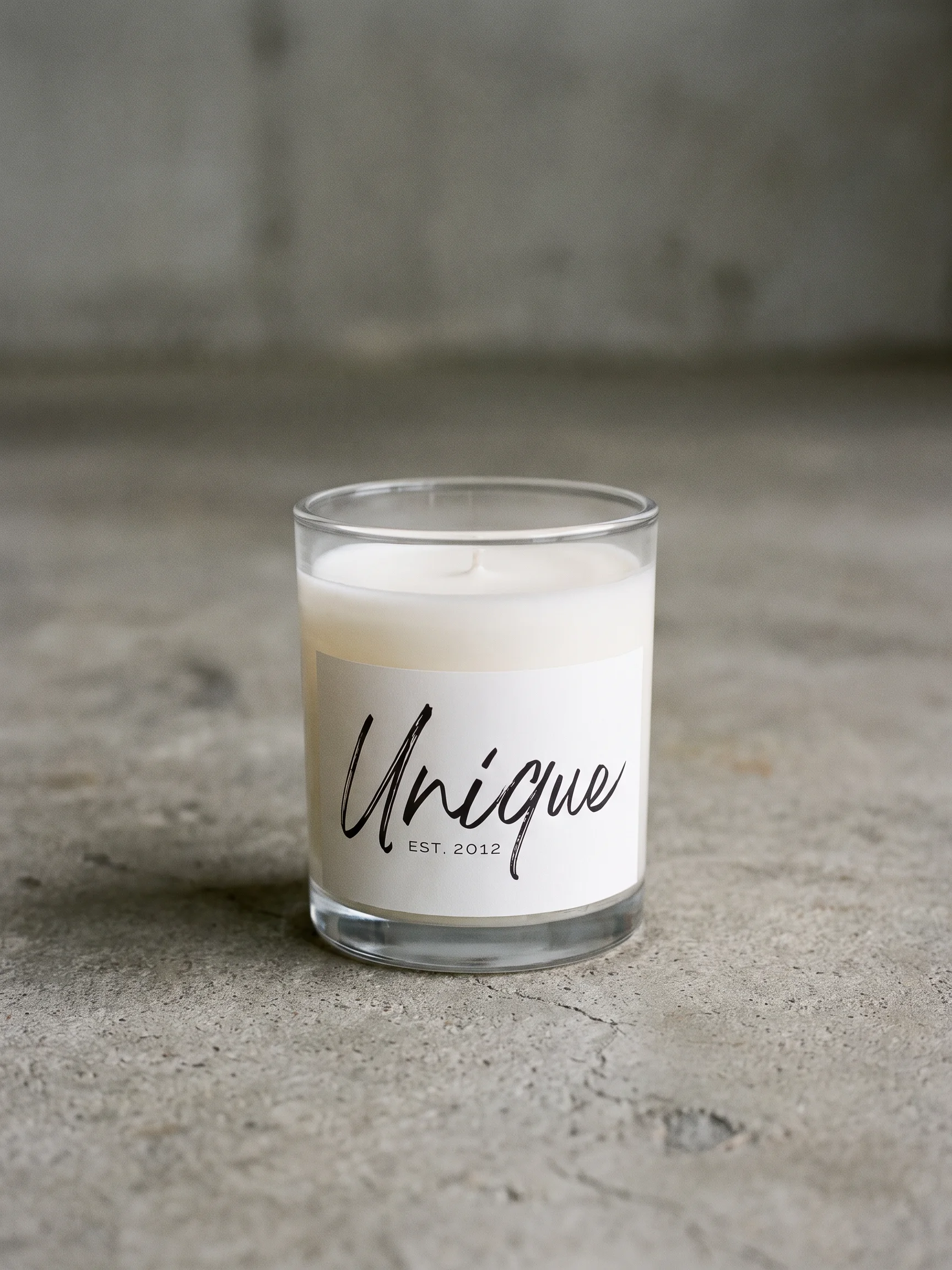 UNIQUE Soy Wax Candle Clear Glass Jar product image (2)
