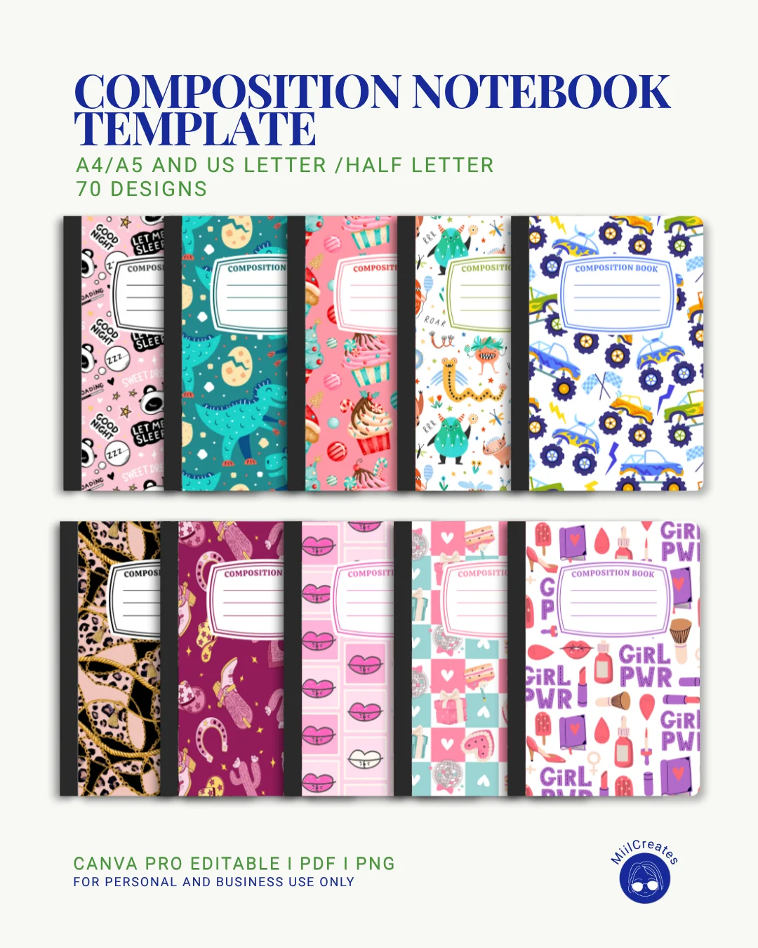 Composition Notebook Covers (70 Designs) product image (1)