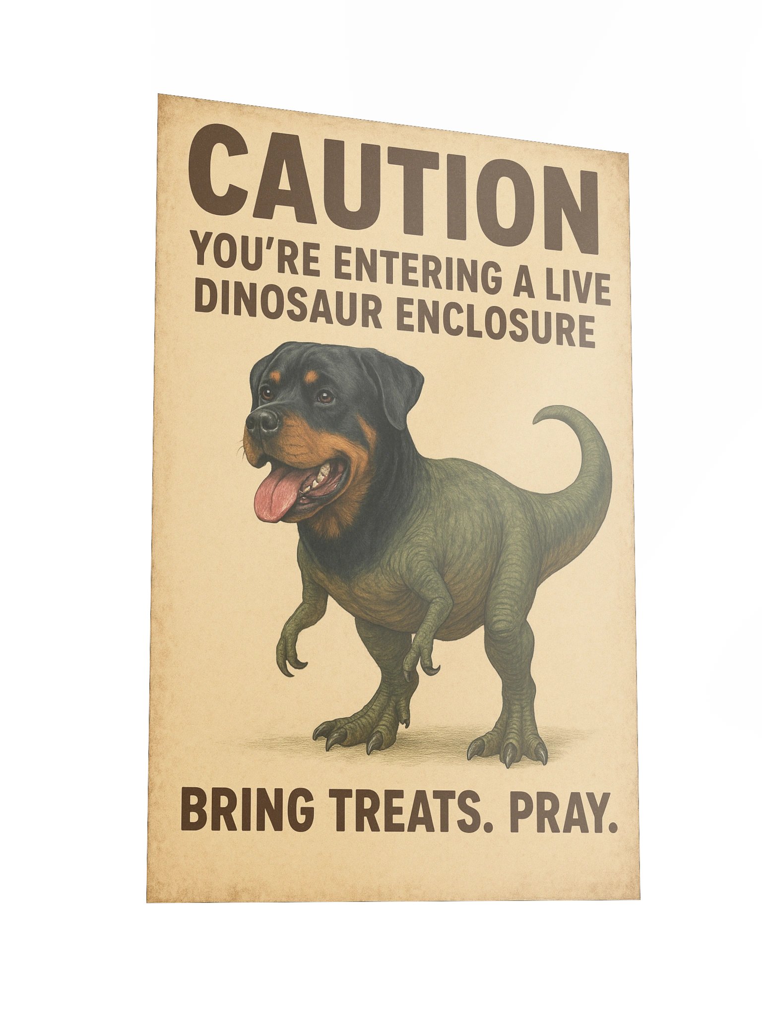 Caution Rottosaurus Enclosure Poster product image (4)