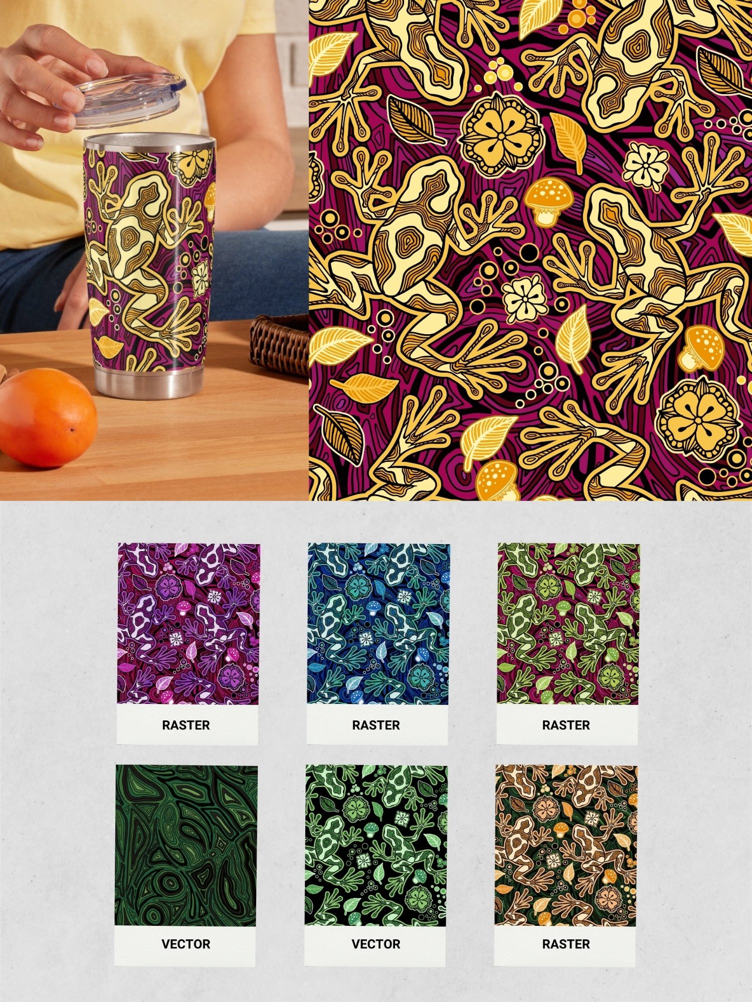Magic Frogs Line Art Patterns product image (3)