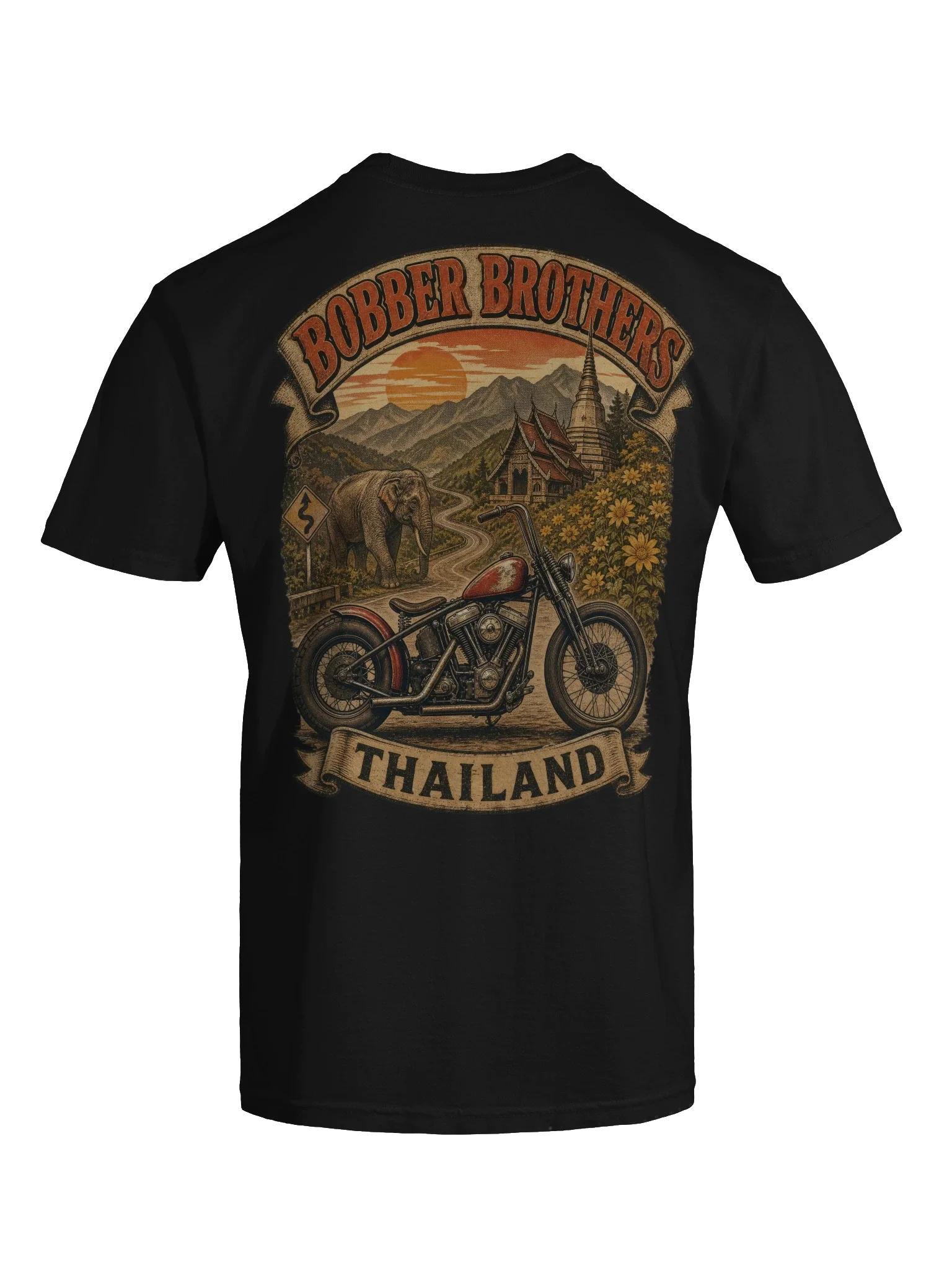 Thailand motorcycle t-shirt design by Bobber Brothers